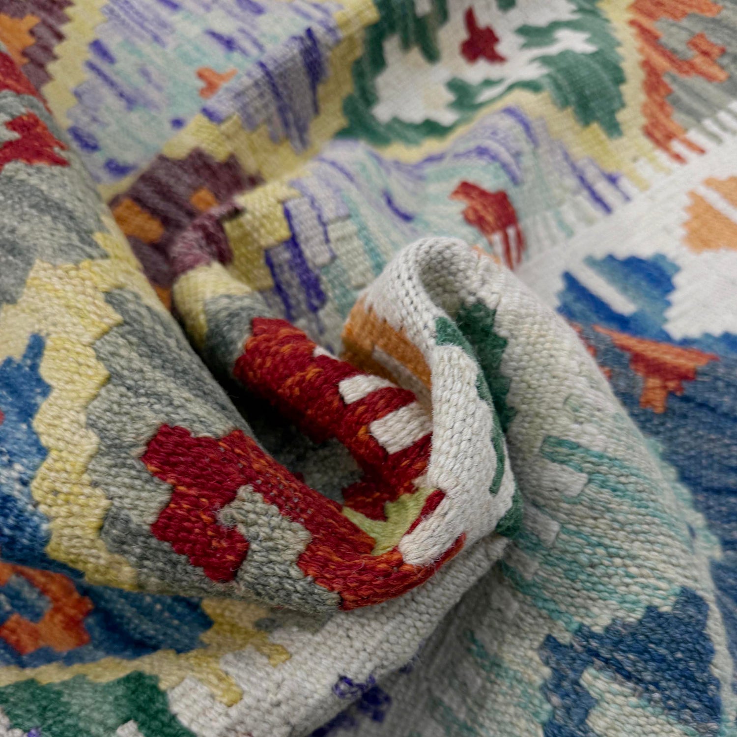 Handmade Vegetable Kelim 4' 10" x 6' 6" (ft) - No. G38933