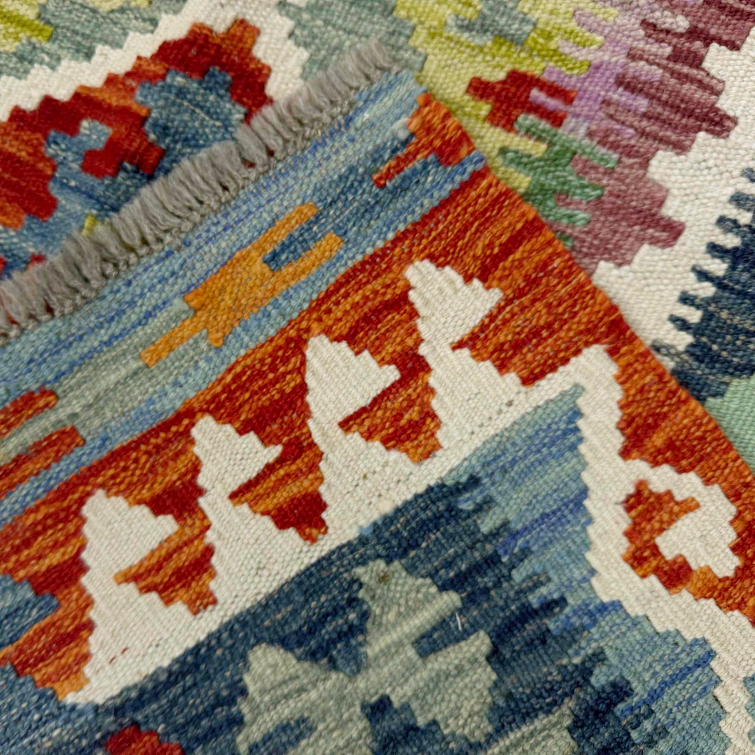 Handmade Vegetable Kilim 5' 1" x 6' 0" (ft) - No. G38934
