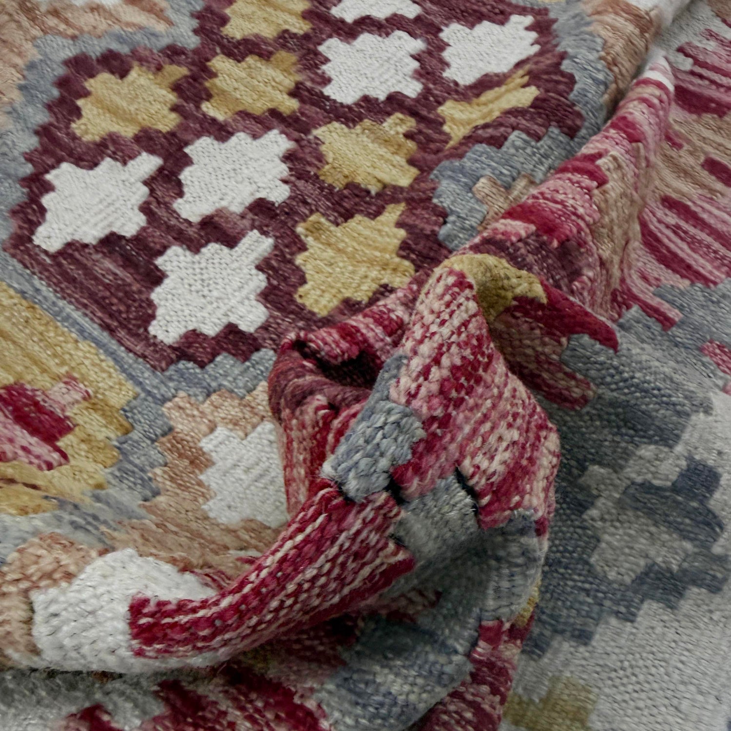 Handmade Vegetable Kelim 5' 0" x 6' 5" (ft) - No. G38935