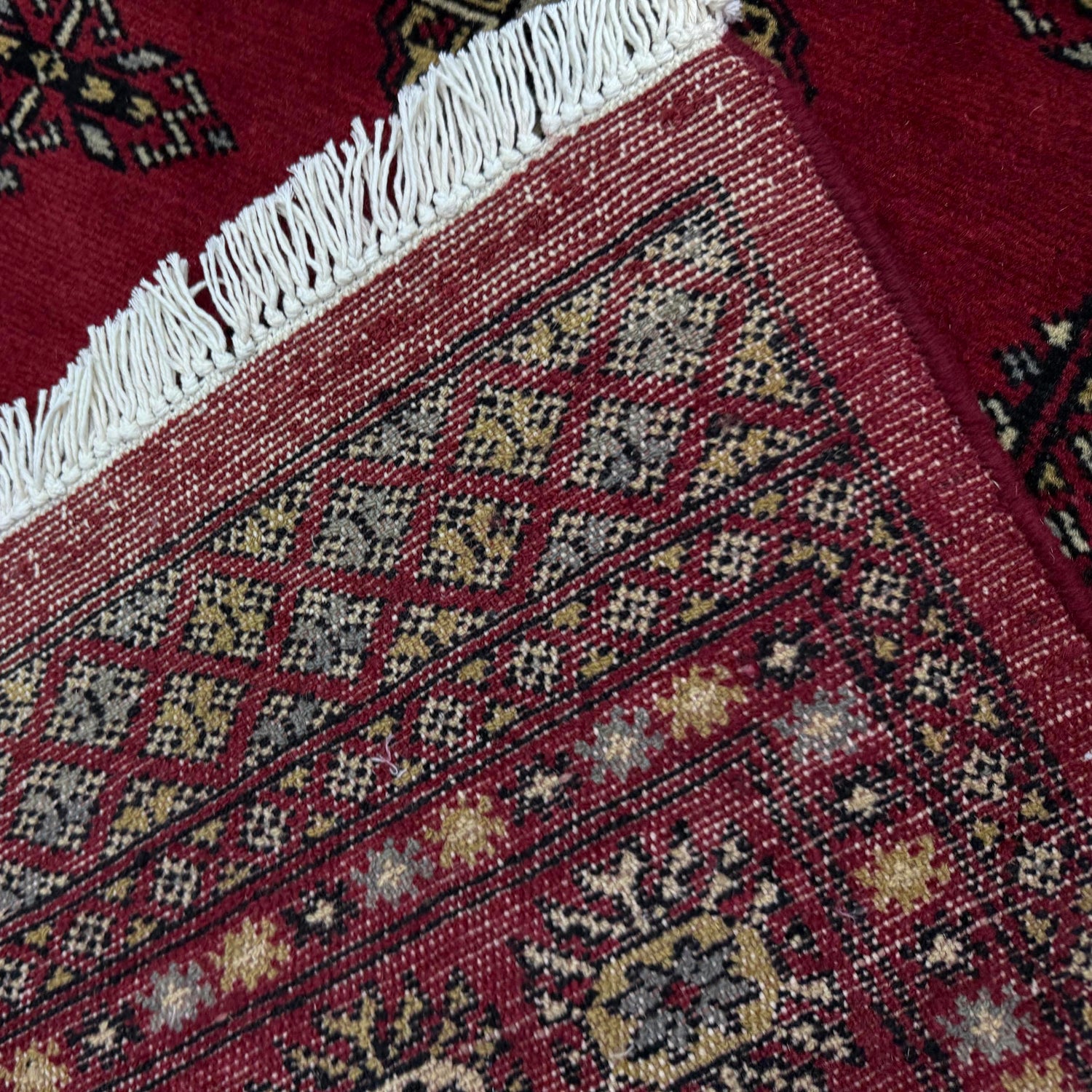 Hand Knotted Bokhara Wool Rug 4' 1" x 5' 10" (ft) - No. G39155