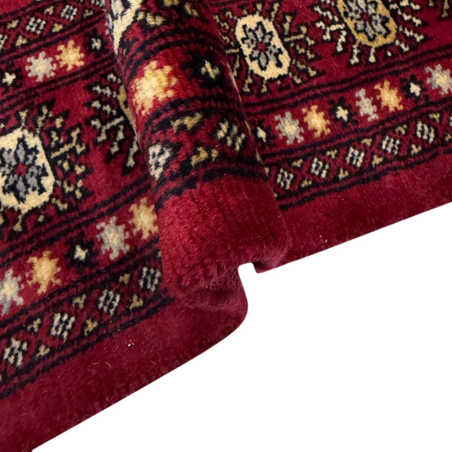 Hand Knotted Bokhara Wool Rug 4' 1" x 5' 10" (ft) - No. G39155