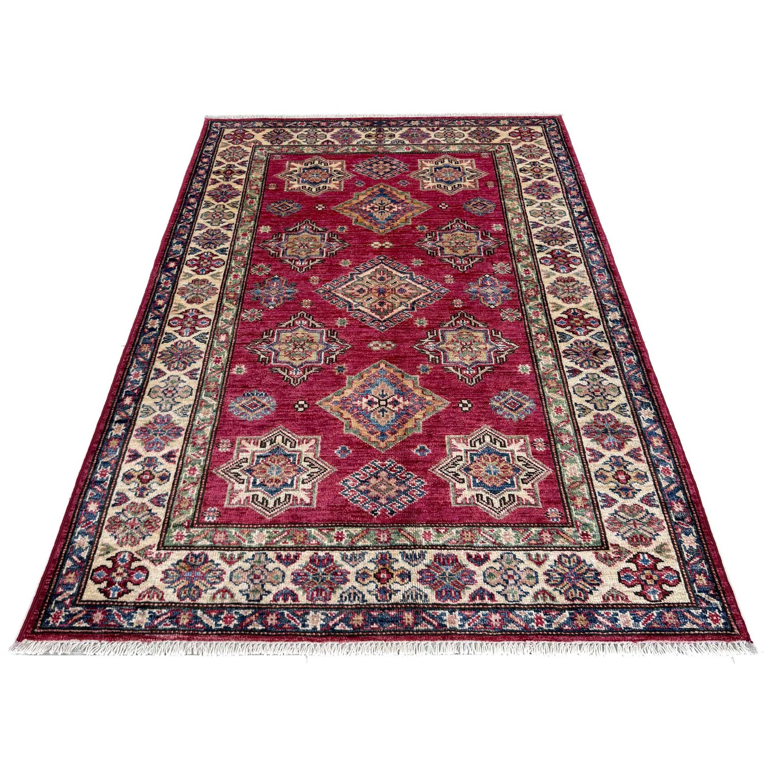Fine Kazak Carpet 3' 5" x 4' 10" (ft) - No. G39608