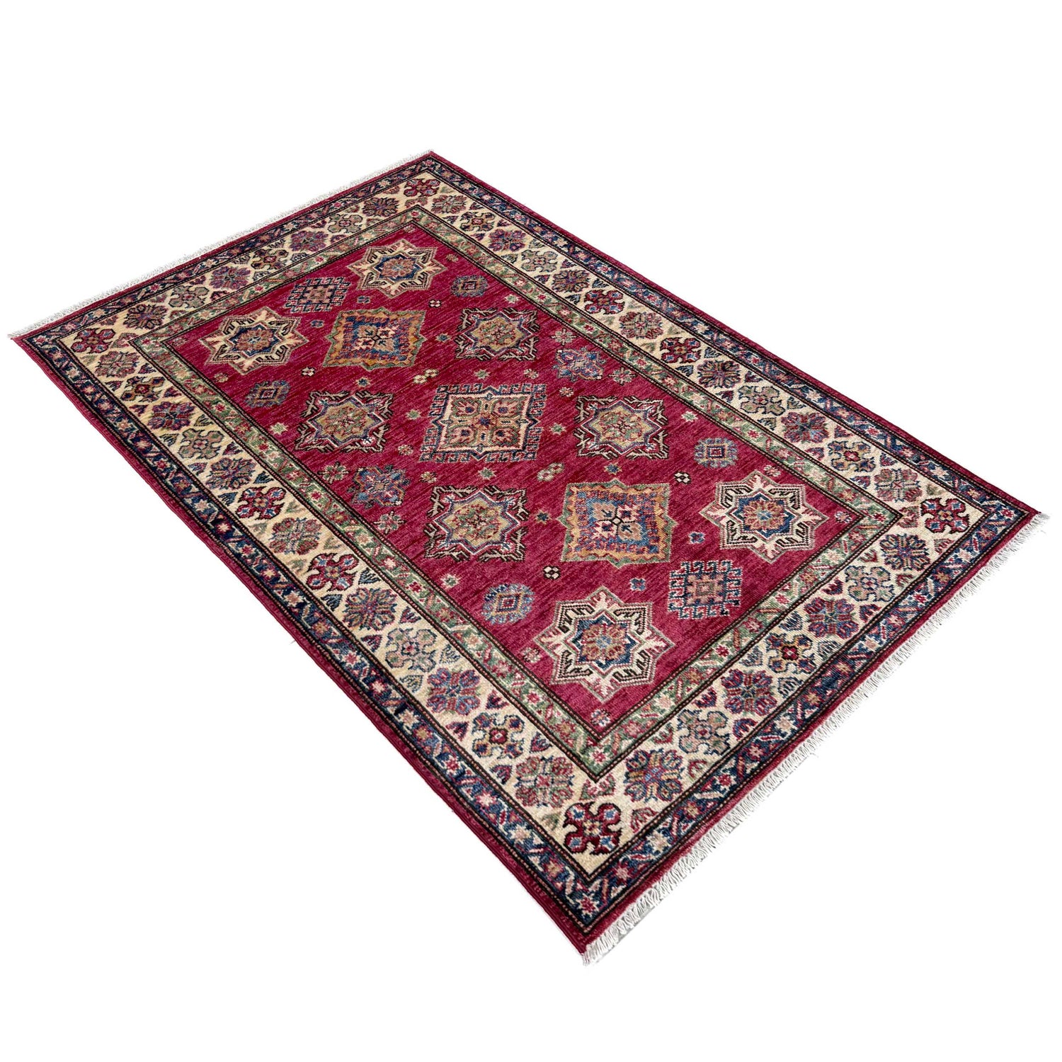Fine Kazak Carpet 3' 5" x 4' 10" (ft) - No. G39608