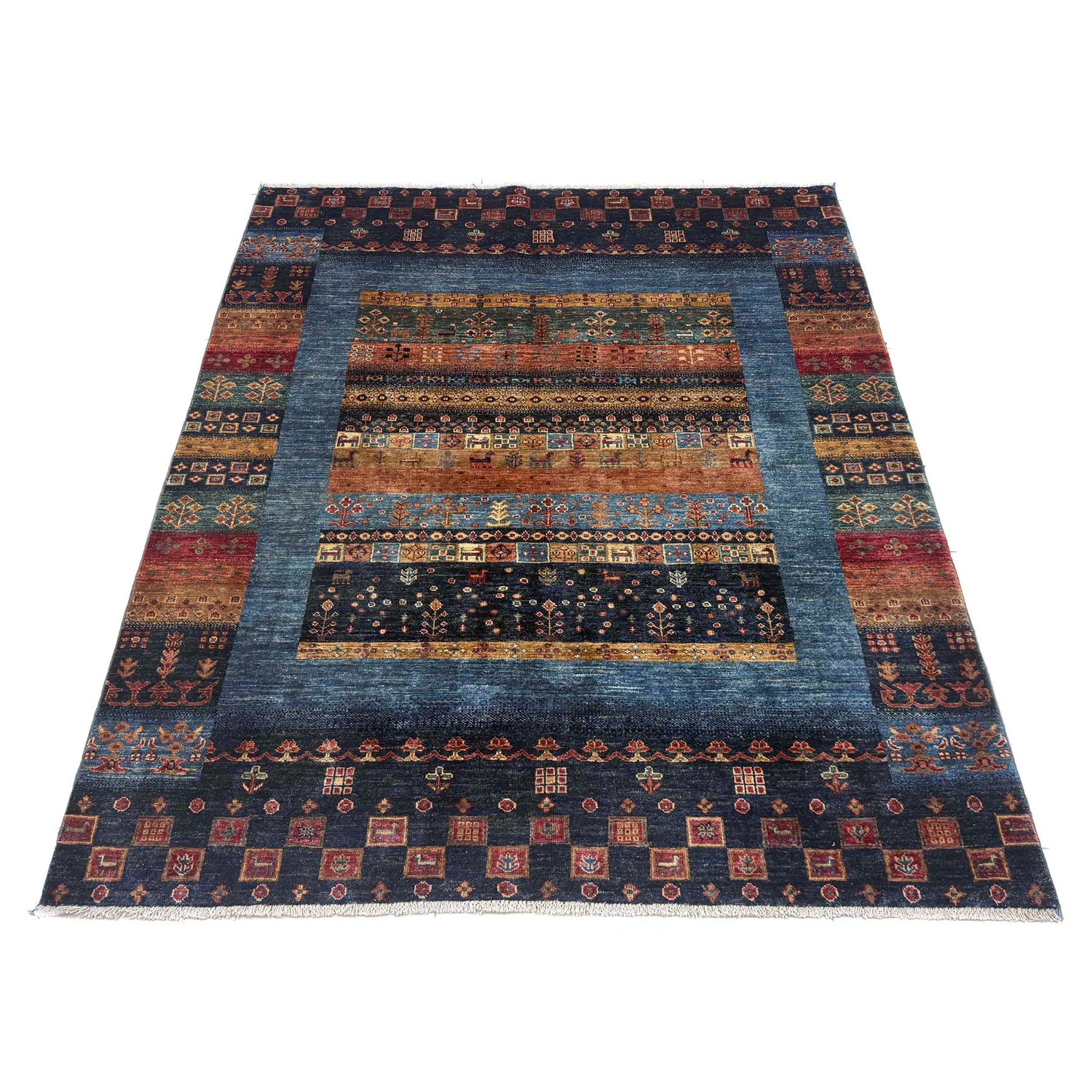 Shikargah Hunting Scene Carpet 5' 1" x 6' 4" (ft) - No. G39617