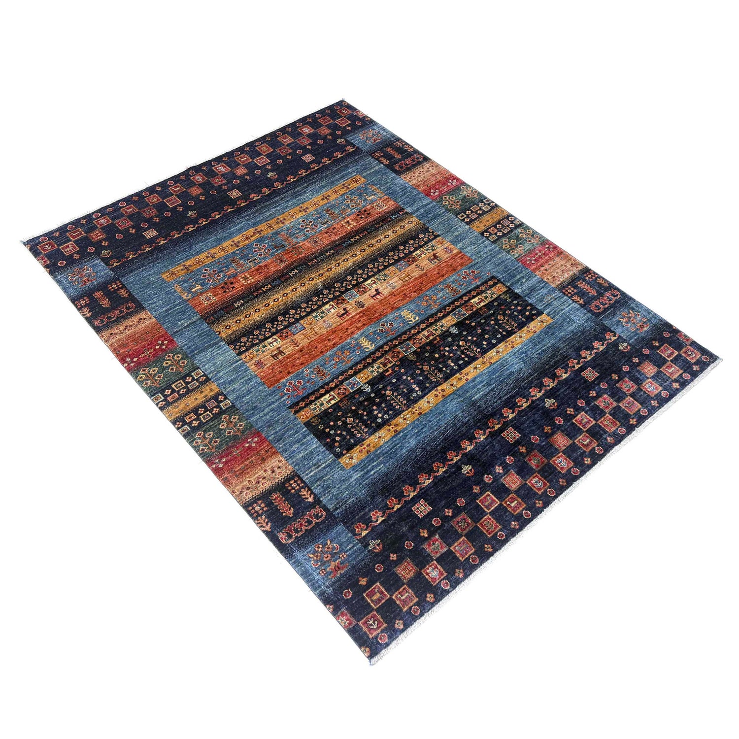 Hand-Knotted Shikargah Rug 5' 10" x 7' 6" (ft) - No. G39619