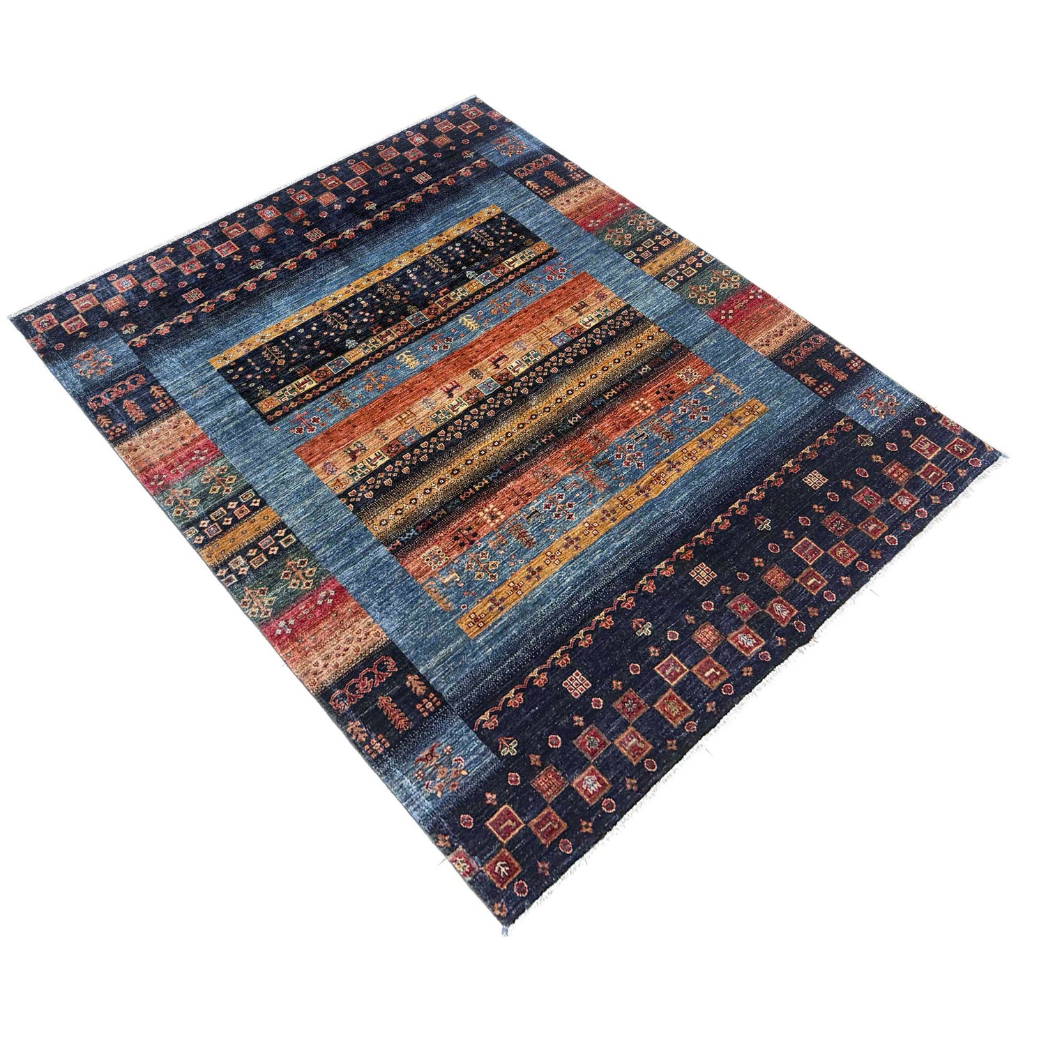 Hand-Knotted Shikargah Rug 5' 10" x 7' 6" (ft) - No. G39619