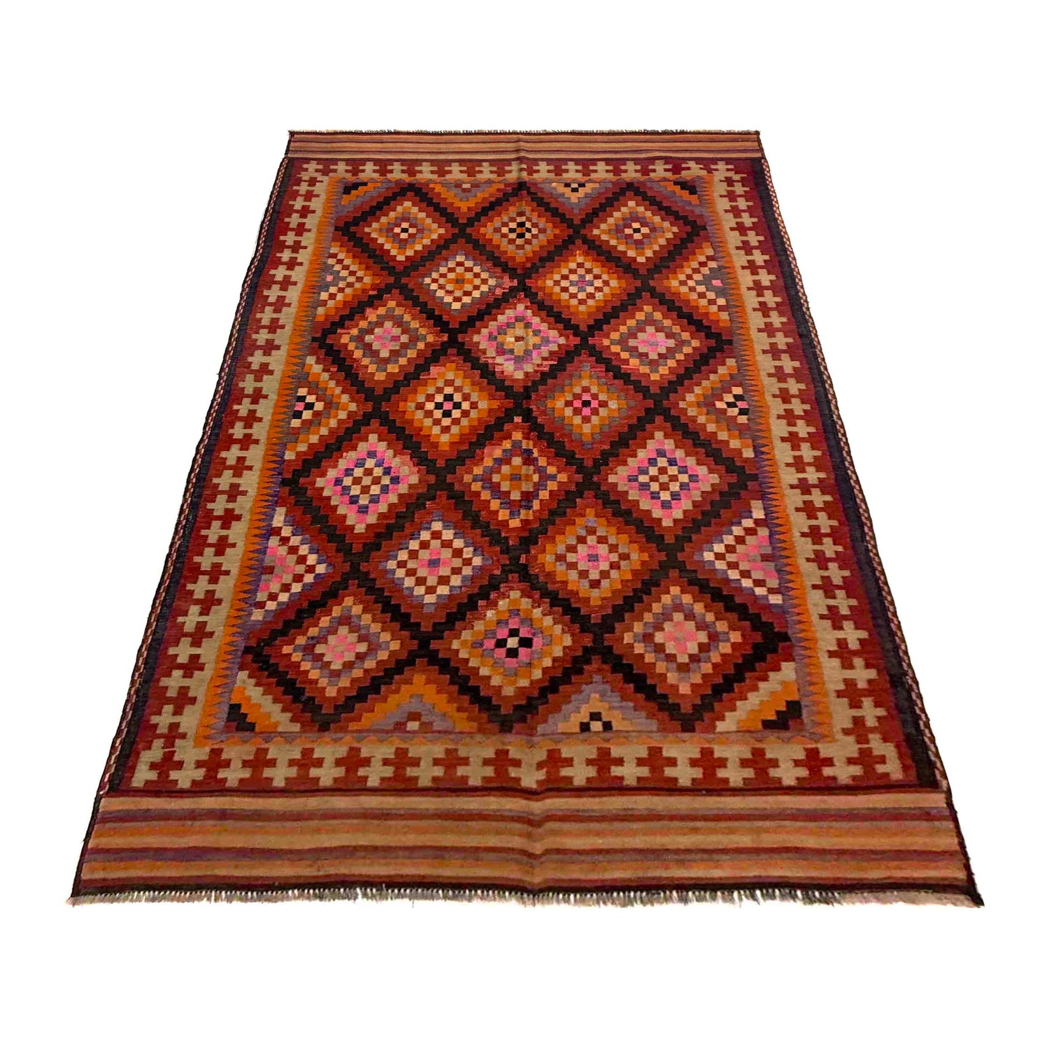 Handmade Vintage Kelim 5' 6" x 9' 8" (ft) - No. G39687