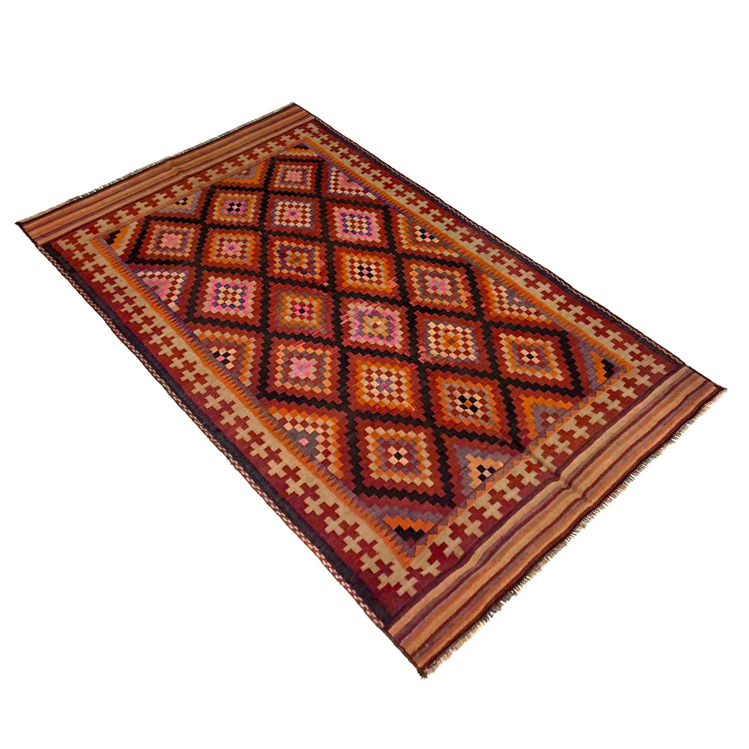 Handmade Vintage Kelim 5' 6" x 9' 8" (ft) - No. G39687