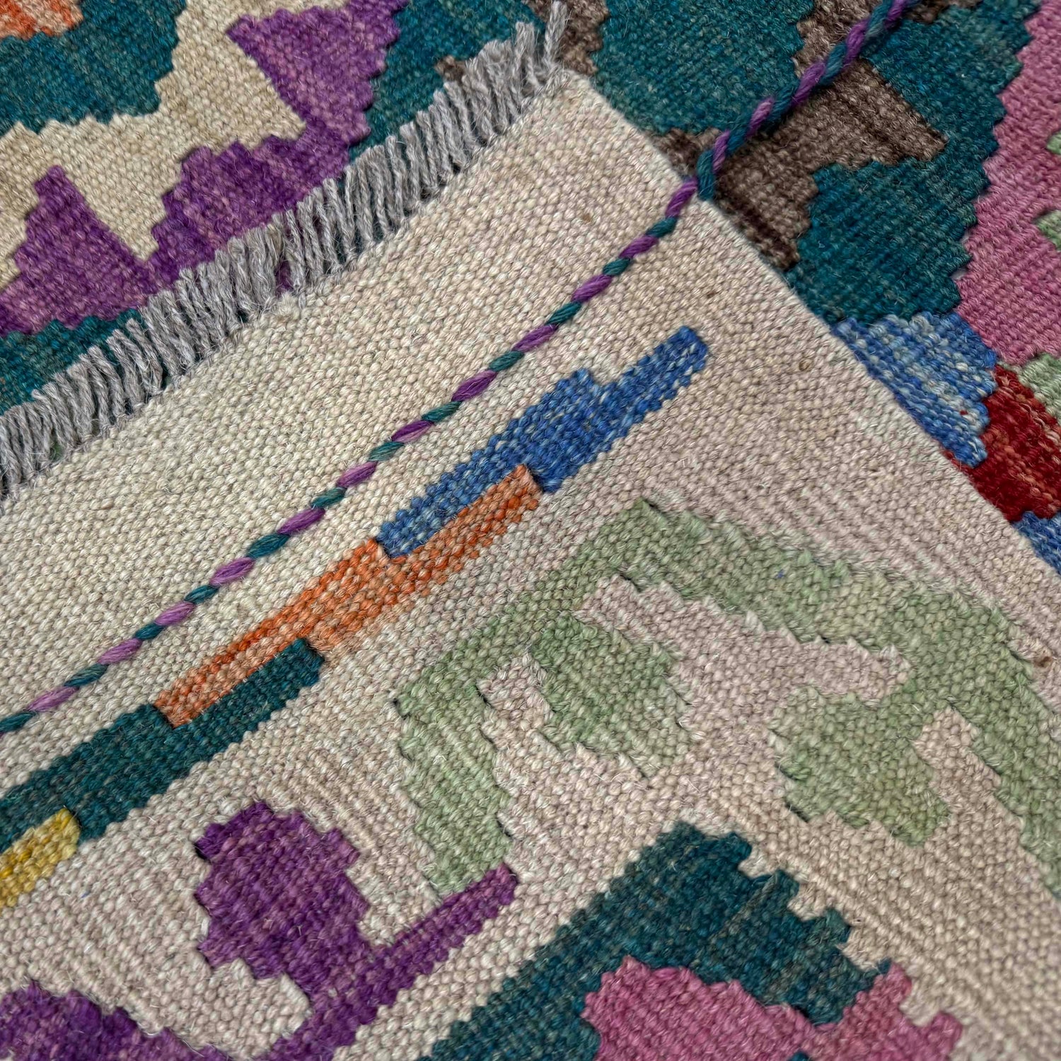 Handmade Vegetable Kelim 2' 9" x 3' 11" (ft) - No. G39699