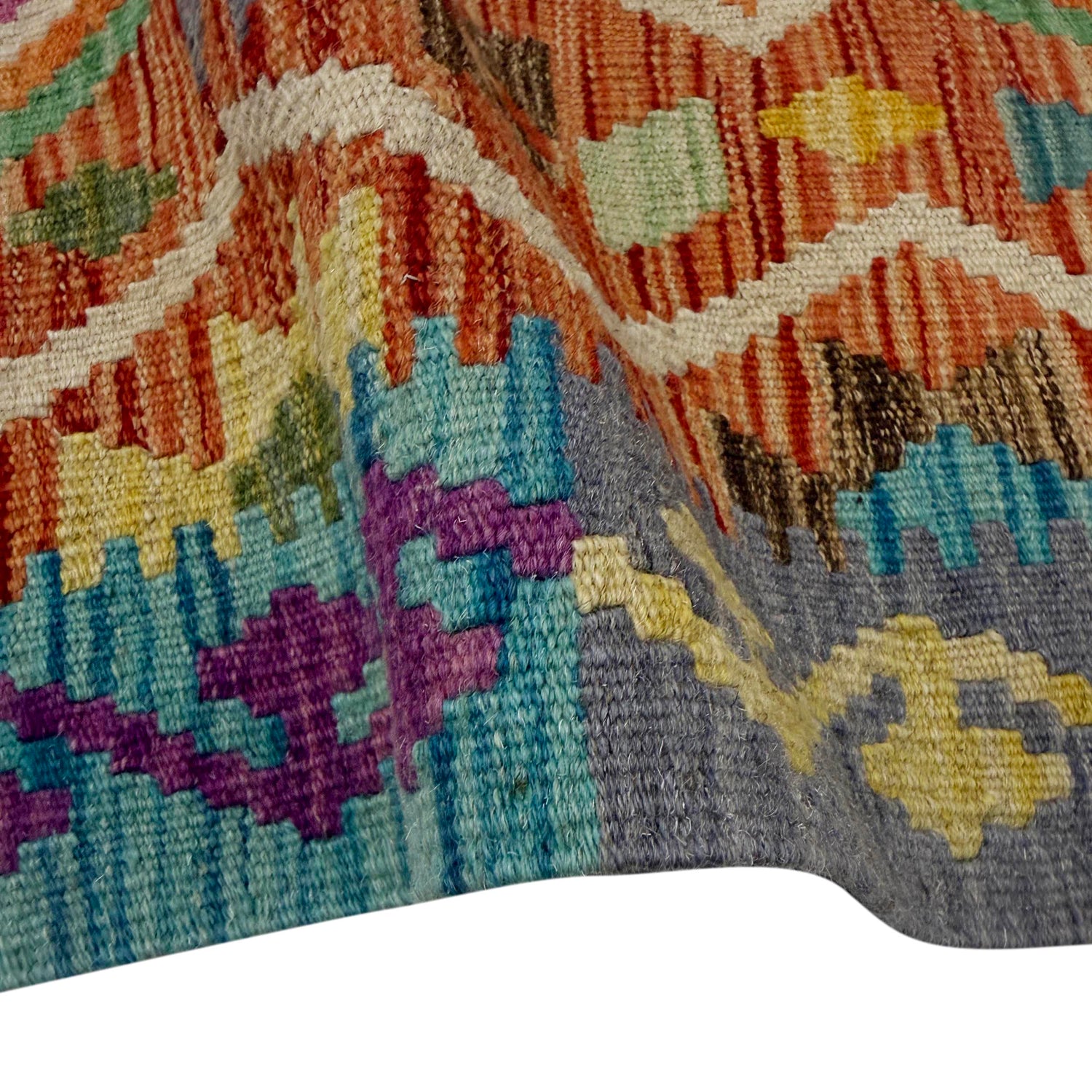 Handmade Vegetable Kelim 2' 8" x 4' 2" (ft) - No. G39703