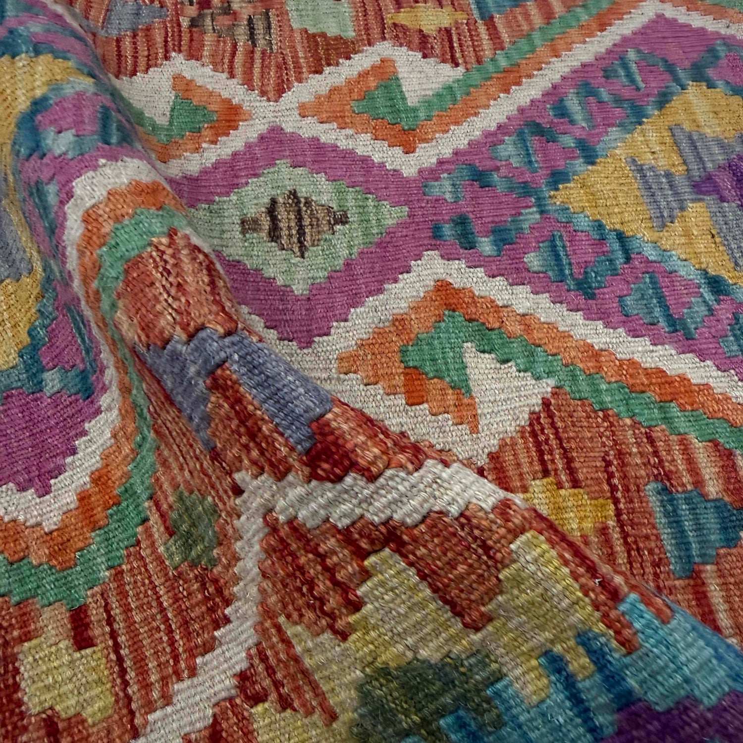 Handmade Vegetable Kelim 2' 8" x 4' 2" (ft) - No. G39703
