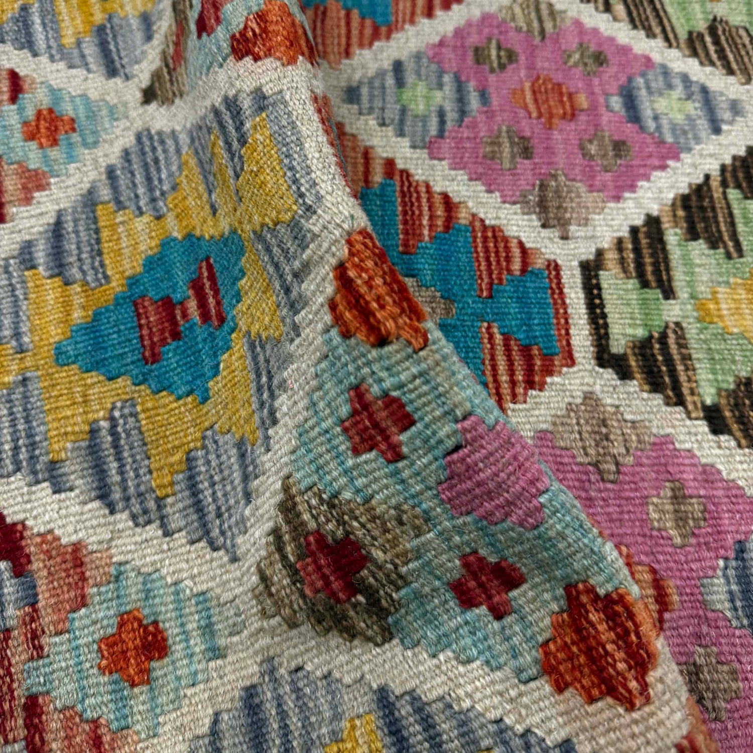 Handmade Vegetable Kelim 2' 9" x 3' 11" (ft) - No. G39704