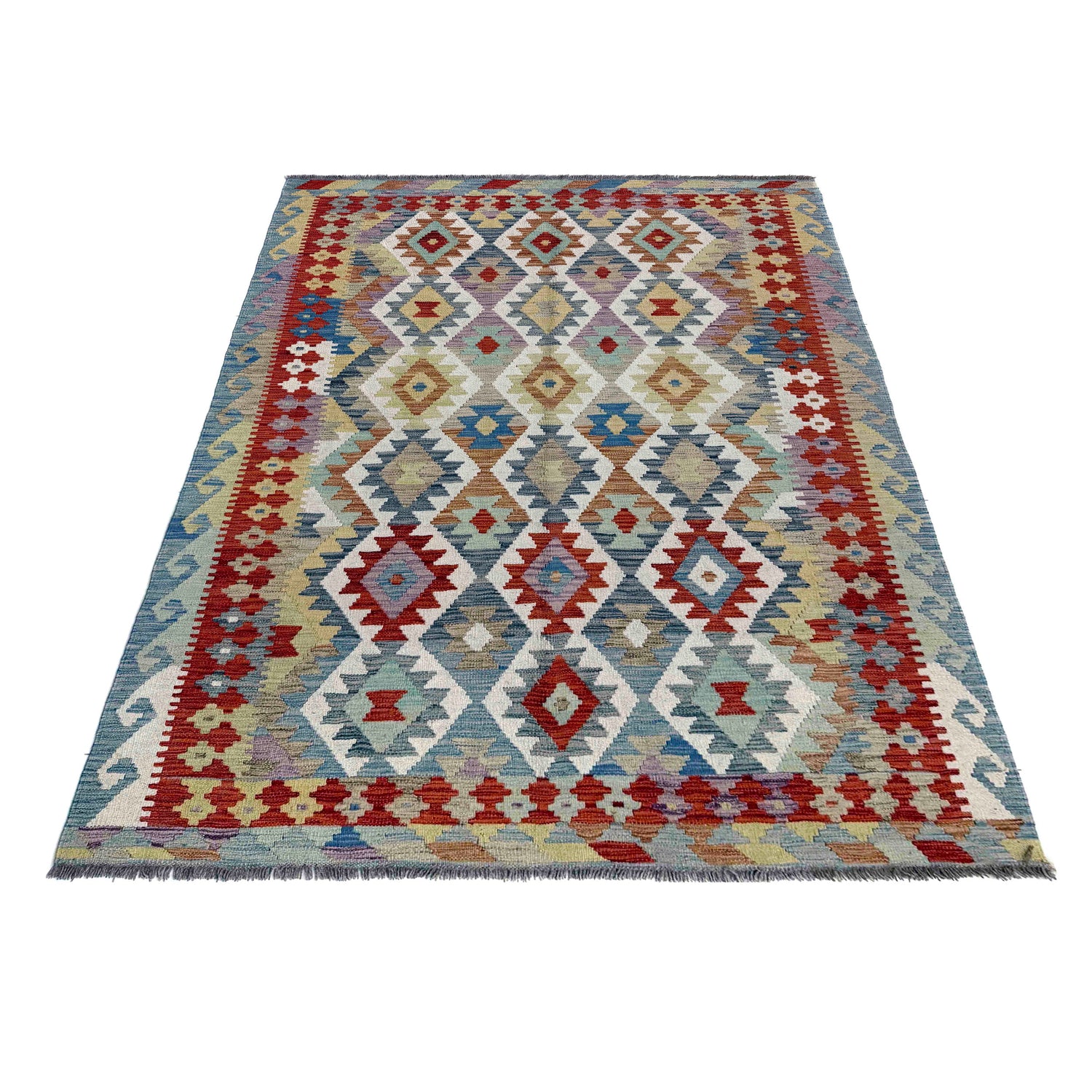 Handmade Vegetable Kelim 4' 11" x 6' 8" (ft) - No. G39789