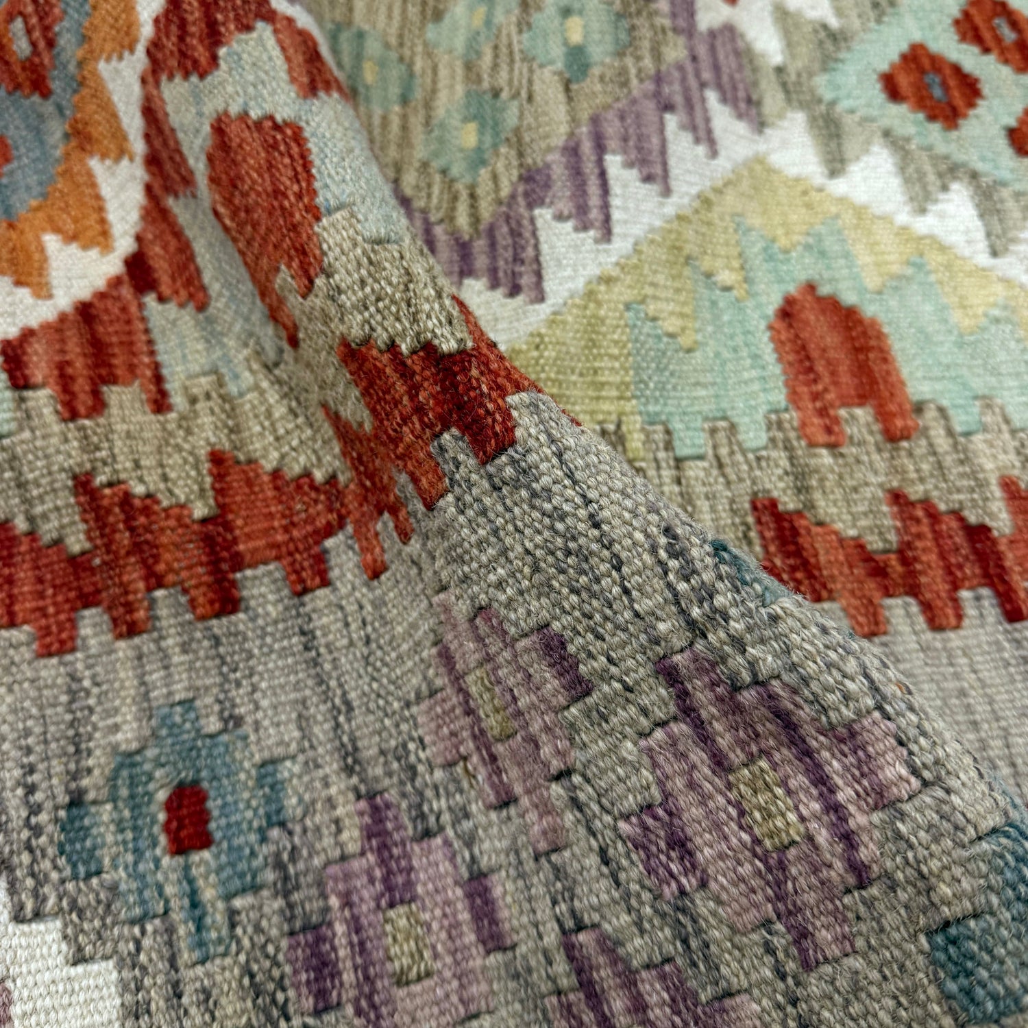 Handmade Vegetable Kelim 5' 0" x 6' 8" (ft) - No. G39790