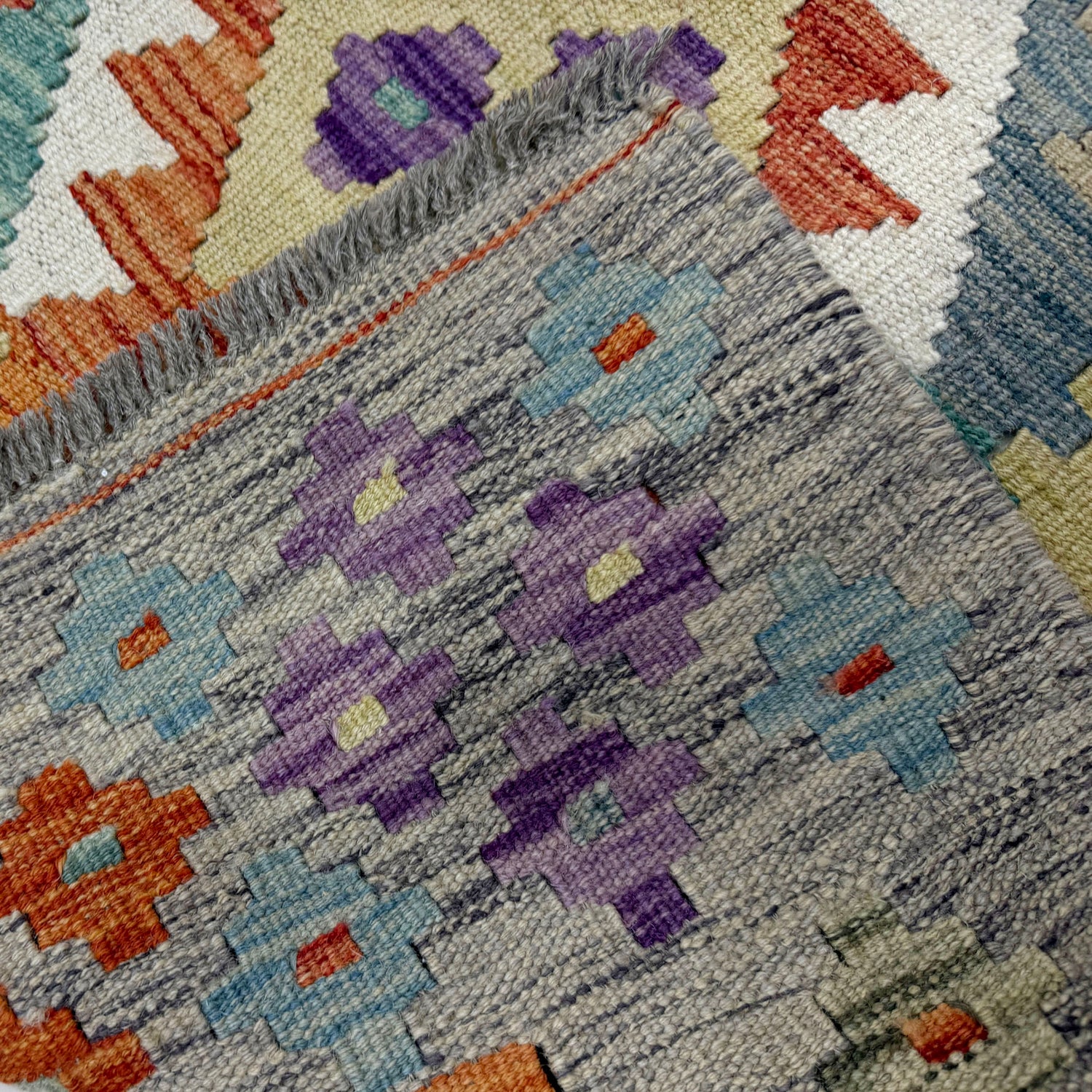 Handmade Vegetable Kilim 5' 0" x 6' 8" (ft) - No. G39796