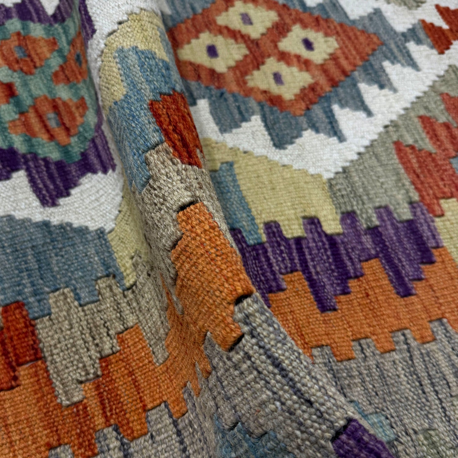 Handmade Vegetable Kilim 5' 0" x 6' 8" (ft) - No. G39796