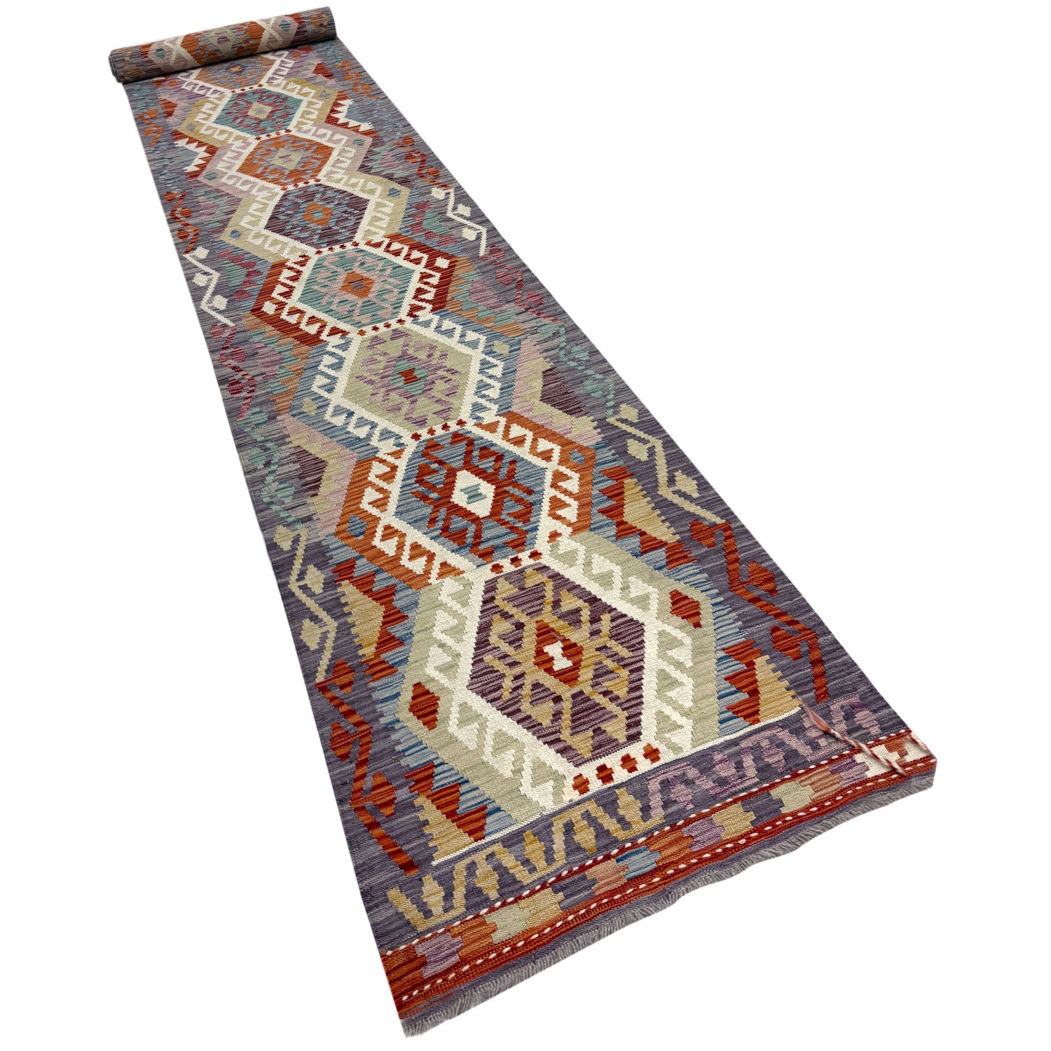 Vegetable Kelim Runner 2' 9" x 19' 0" (ft) - No. G39803