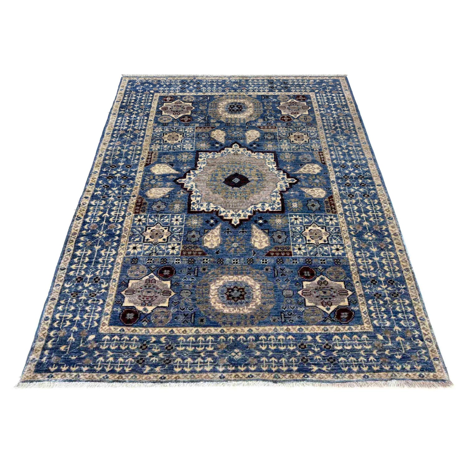Handmade Mamluk Rug 3' 5" x 5' 0" (ft) - No. G39810