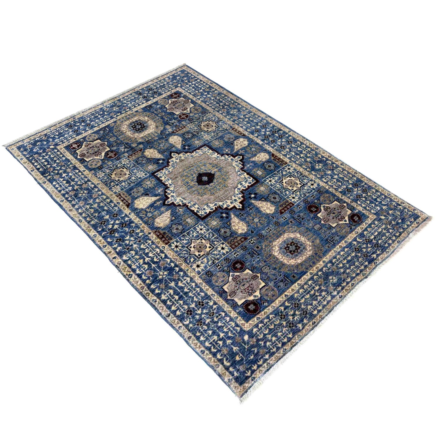 Handmade Mamluk Rug 3' 5" x 5' 0" (ft) - No. G39810