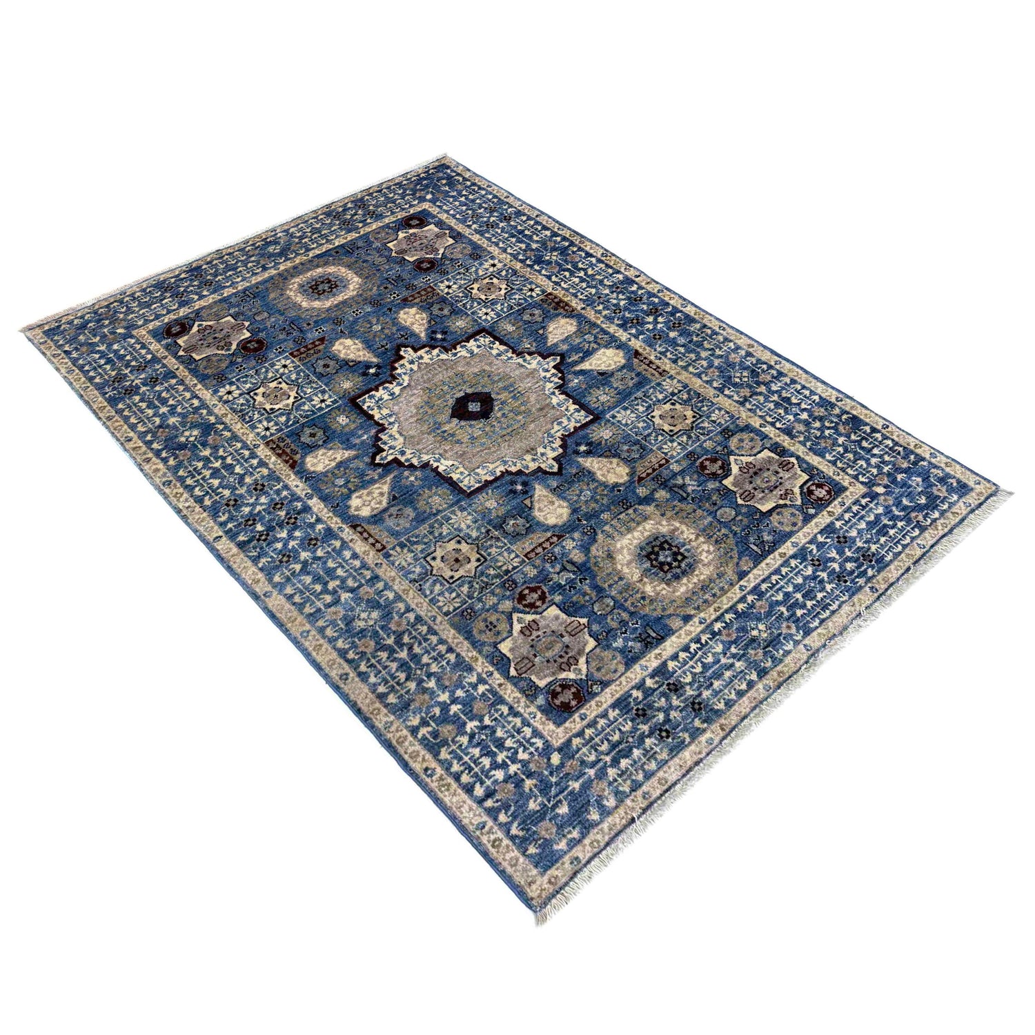 Handmade Mamluk Rug 3' 5" x 5' 0" (ft) - No. G39810