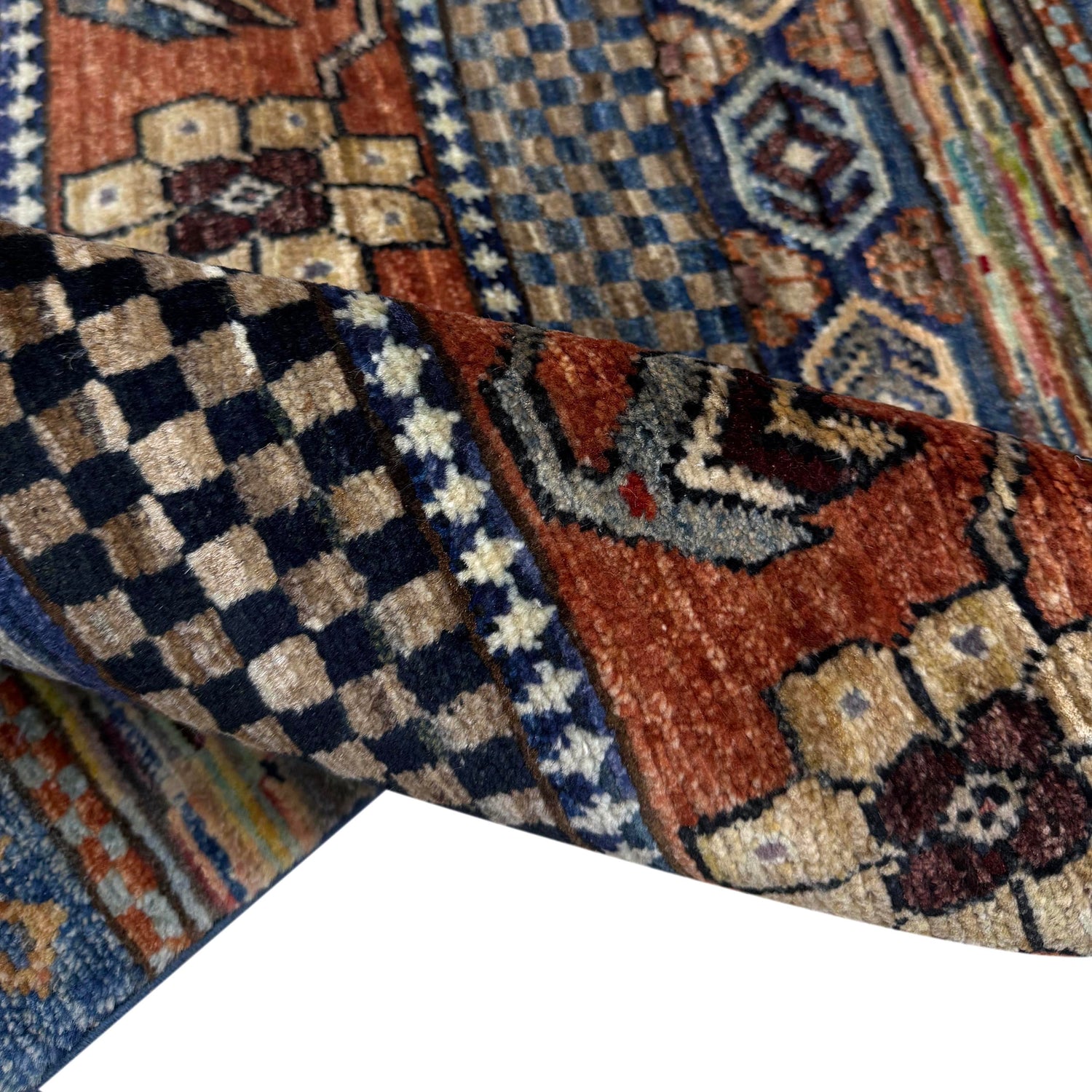 Hand-Knotted Gabbeh Rug 3' 4" x 4' 9" (ft) - No. G39811