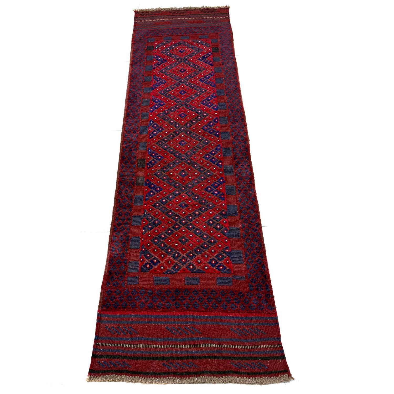 Red Color Mashwani Short Runner 2' 2" x 7' 10" (ft) - No. G40191