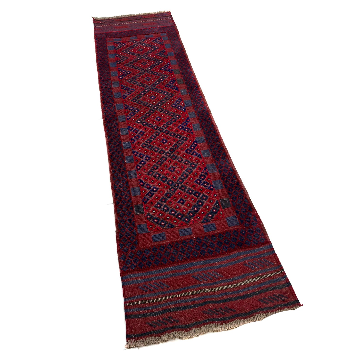 Red Color Mashwani Short Runner 2' 2" x 7' 10" (ft) - No. G40191
