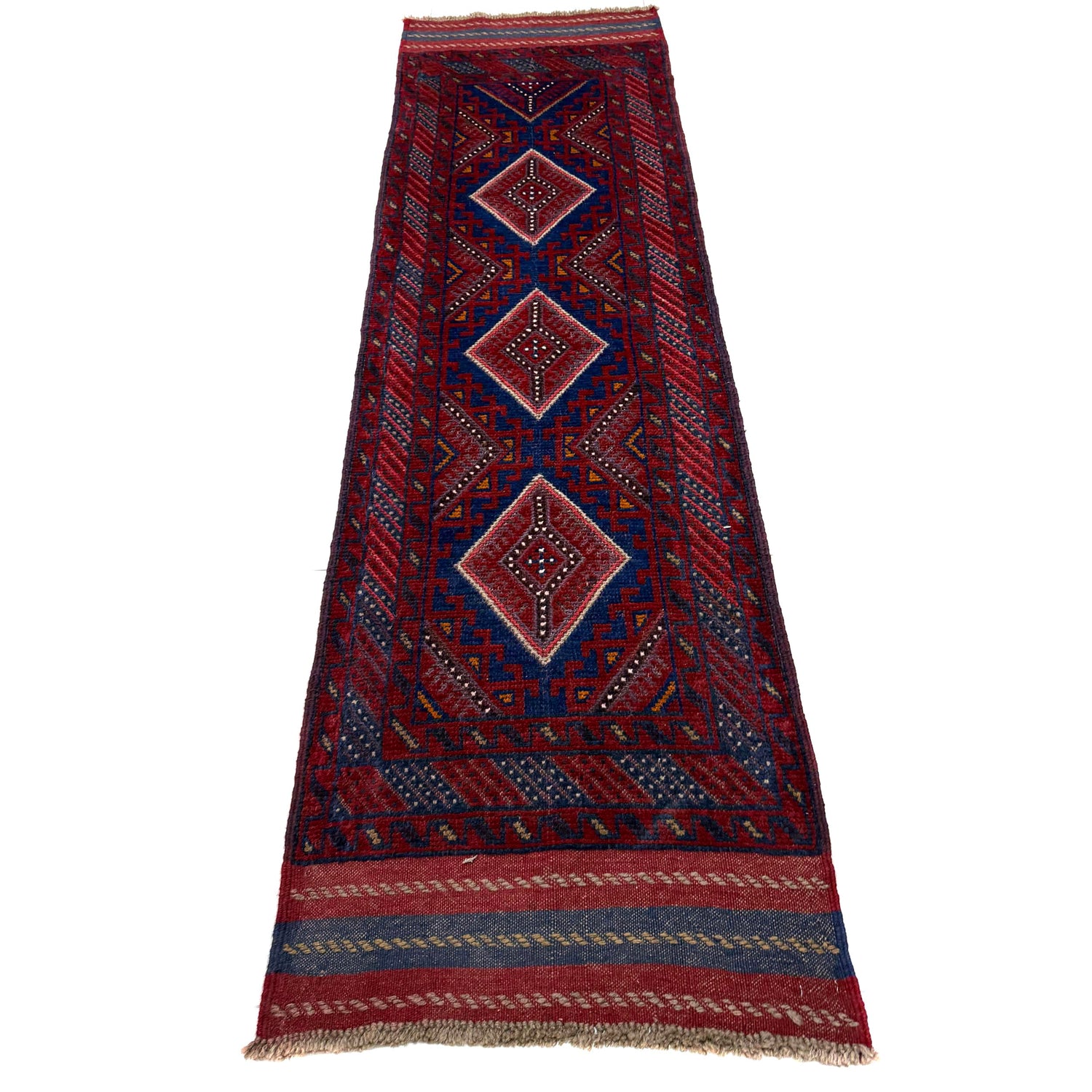 Red Color Mashwani Short Runner 2' 3" x 8' 1" (ft) - No. G40195