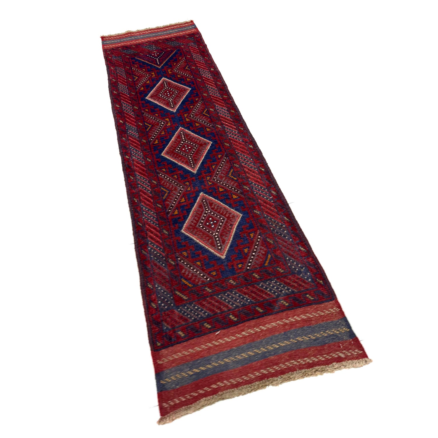 Red Color Mashwani Short Runner 2' 3" x 8' 1" (ft) - No. G40195