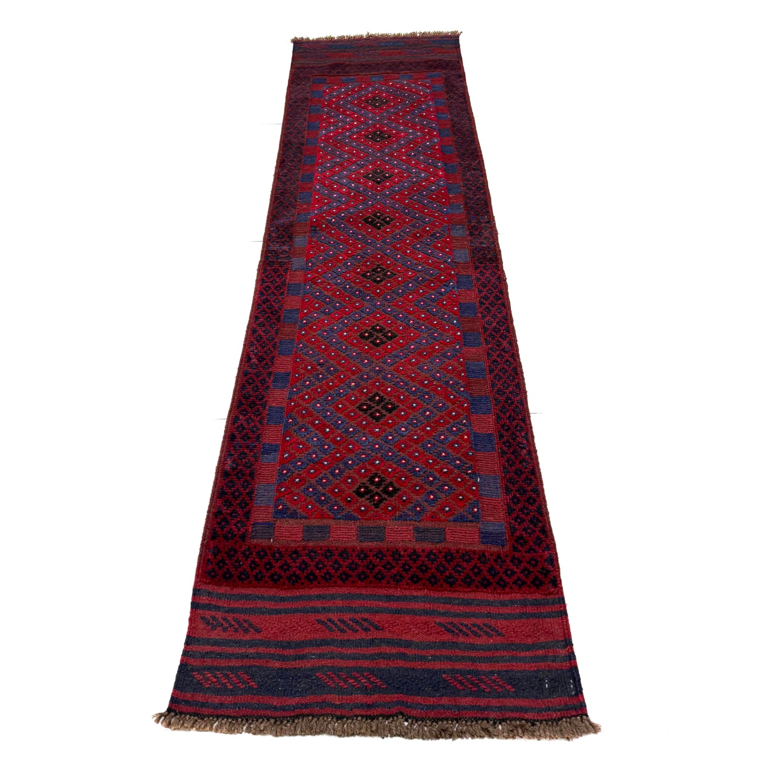 Red Color Mashwani Short Runner 2' 2" x 7' 10" (ft) - No. G40196