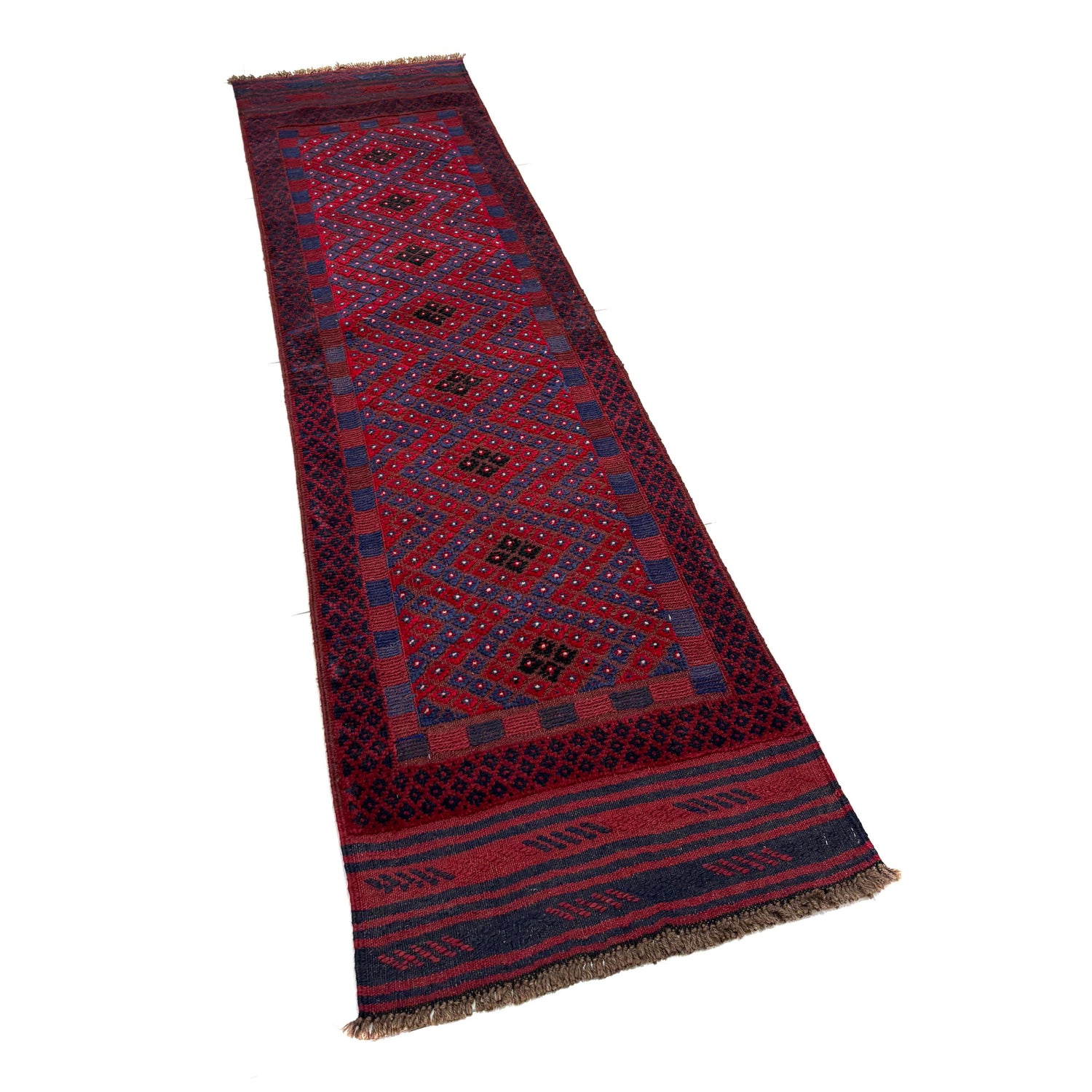 Red Color Mashwani Short Runner 2' 2" x 7' 10" (ft) - No. G40196