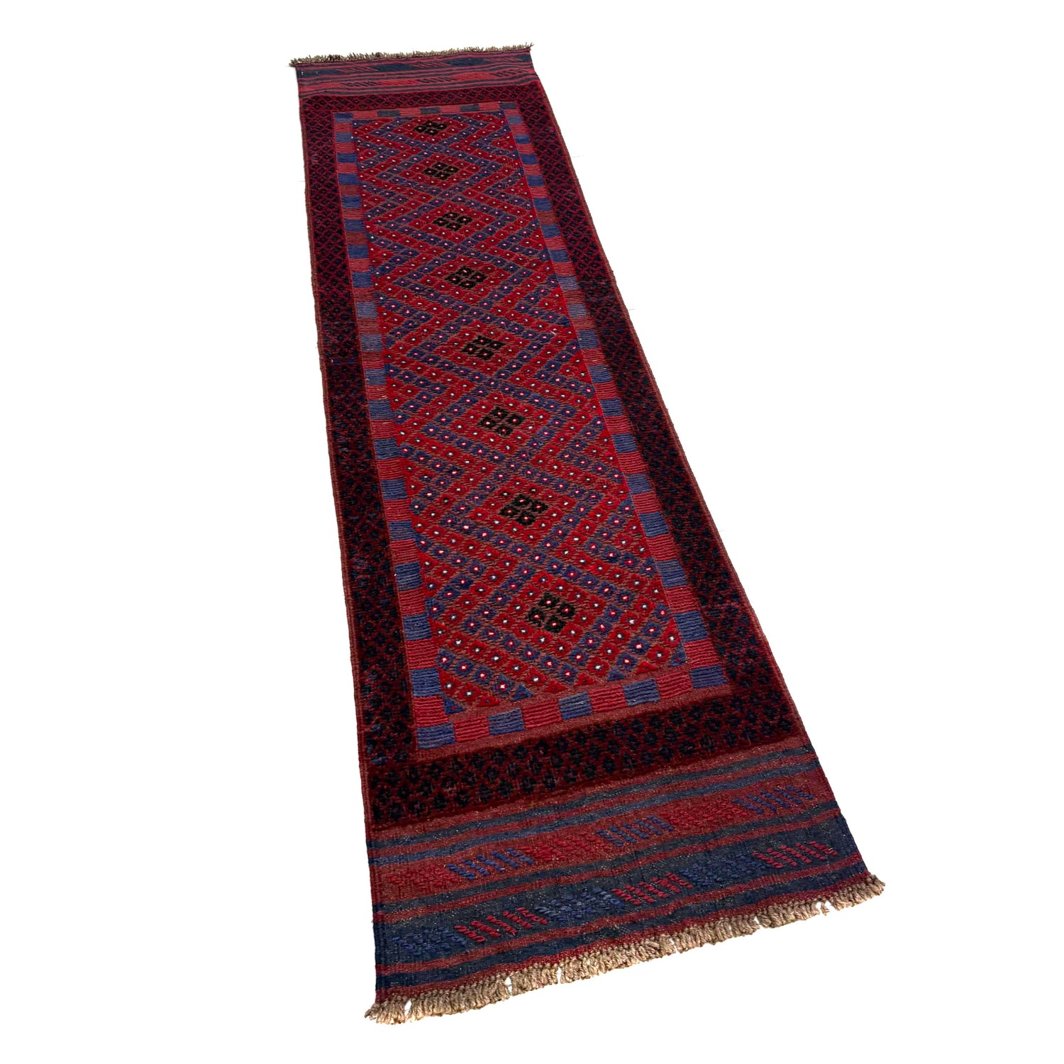 Red Color Mashwani Short Runner 2' 2" x 7' 10" (ft) - No. G40196