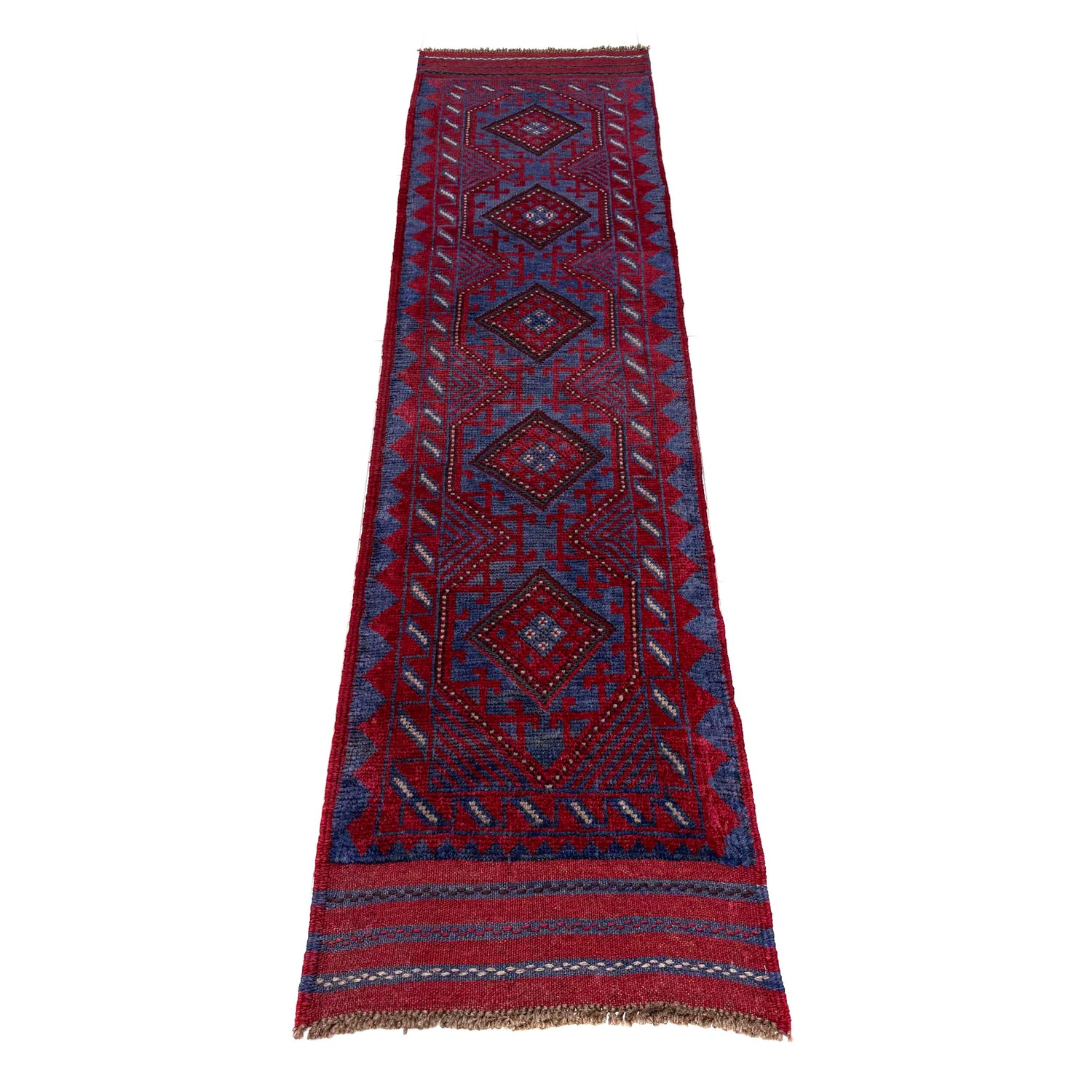 Red Color Mashwani Short Runner 2' 0" x 7' 11" (ft) - No. G40198