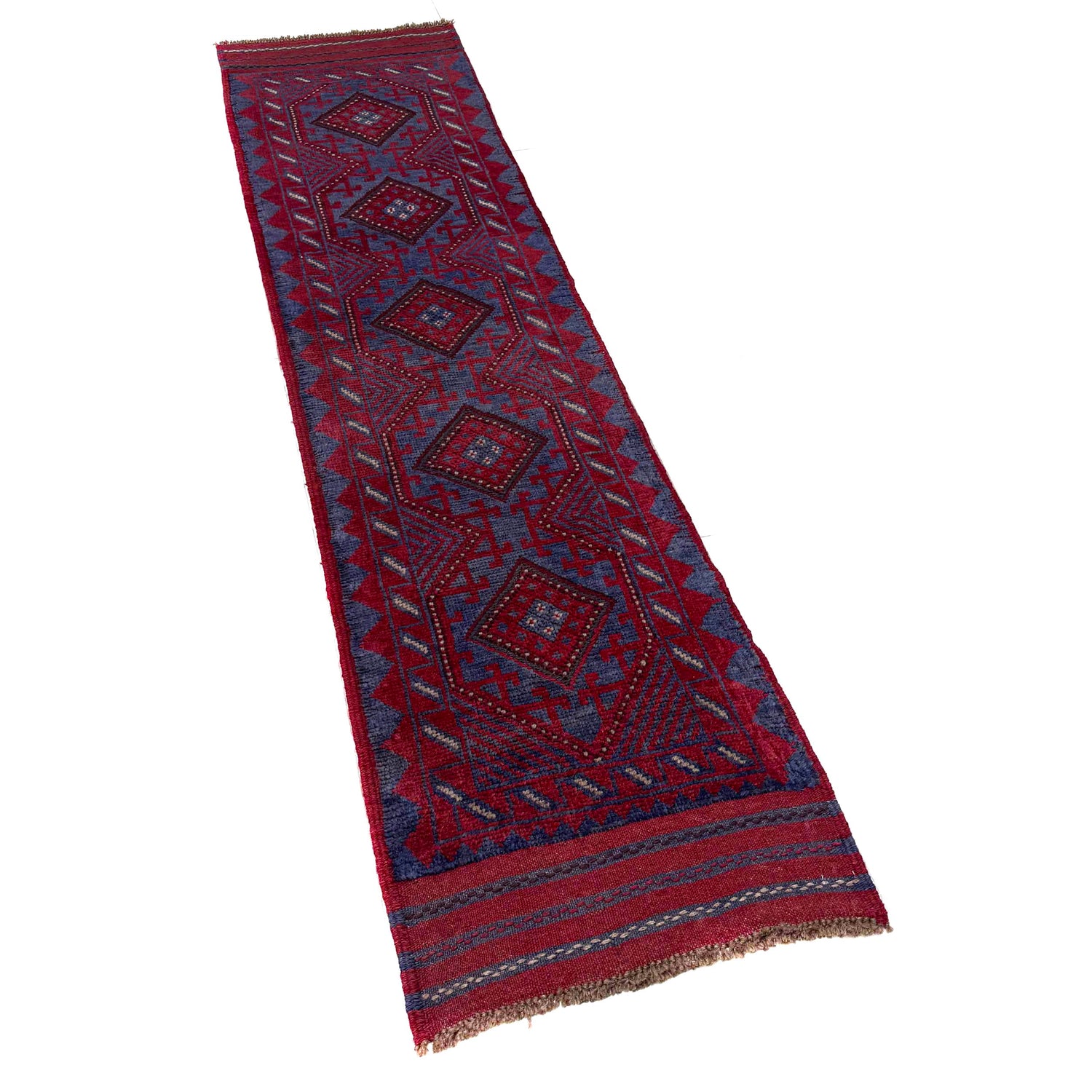 Red Color Mashwani Short Runner 2' 0" x 7' 11" (ft) - No. G40198