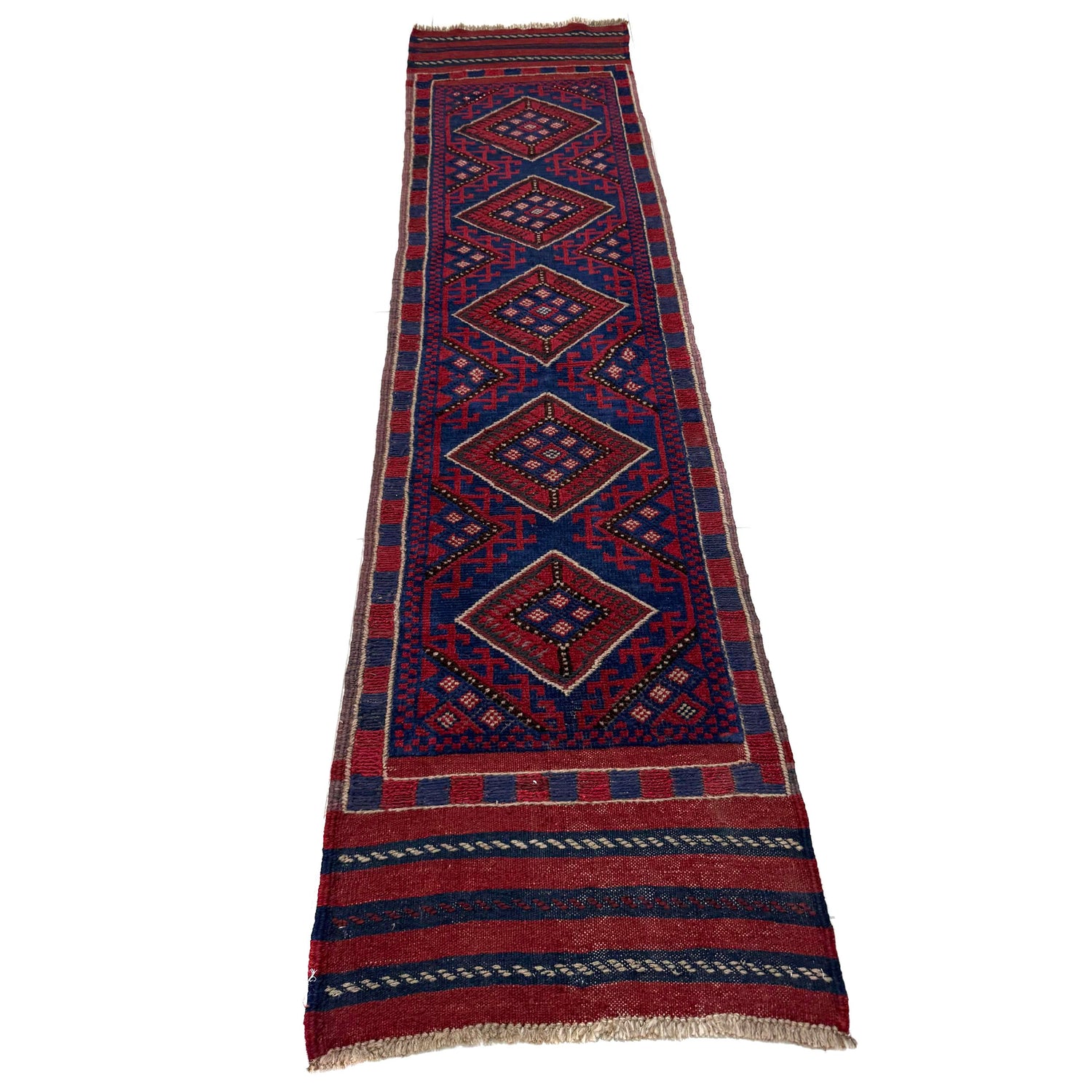 Red Color Mashwani Short Runner 2' 1" x 8' 7" (ft) - No. G40199