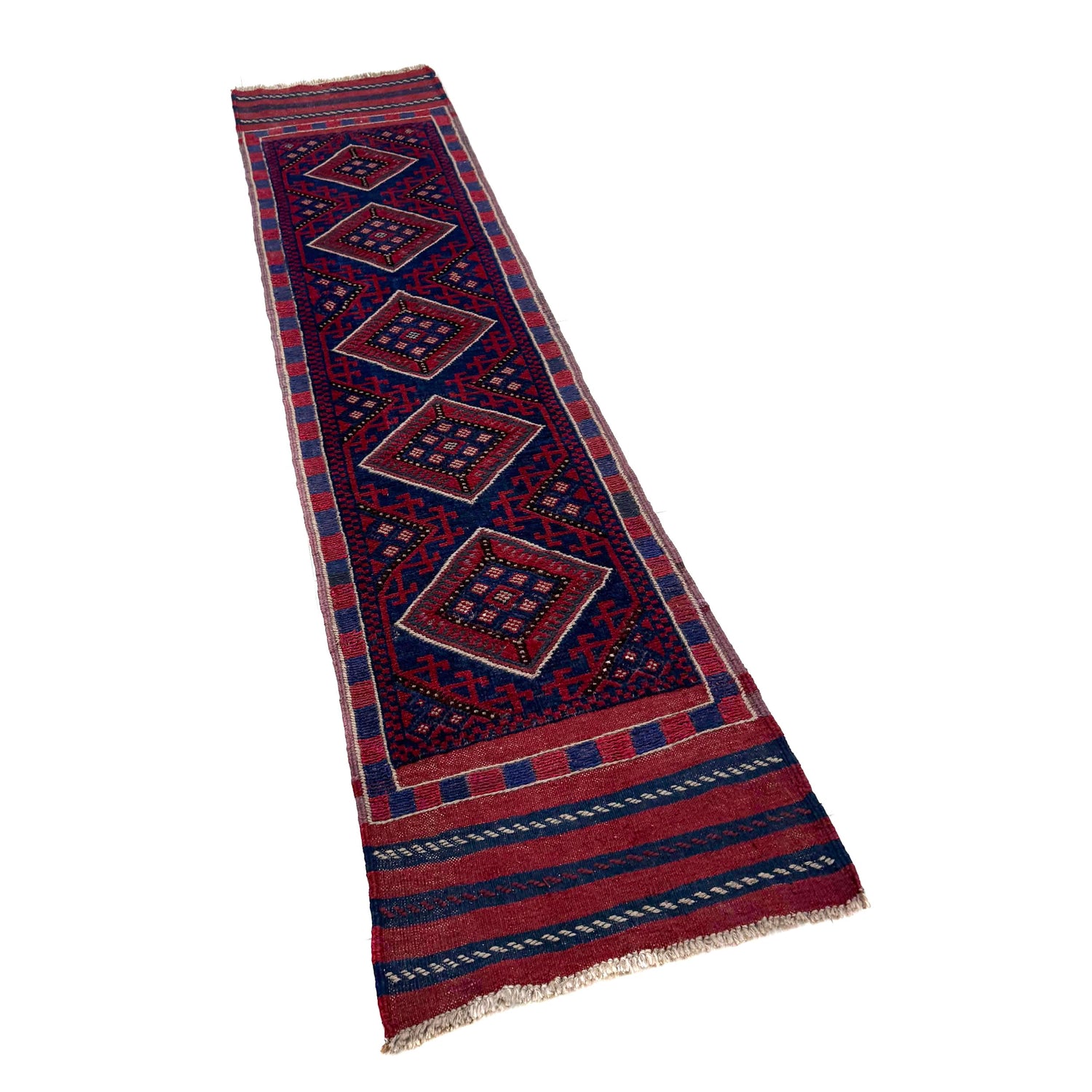 Red Color Mashwani Short Runner 2' 1" x 8' 7" (ft) - No. G40199