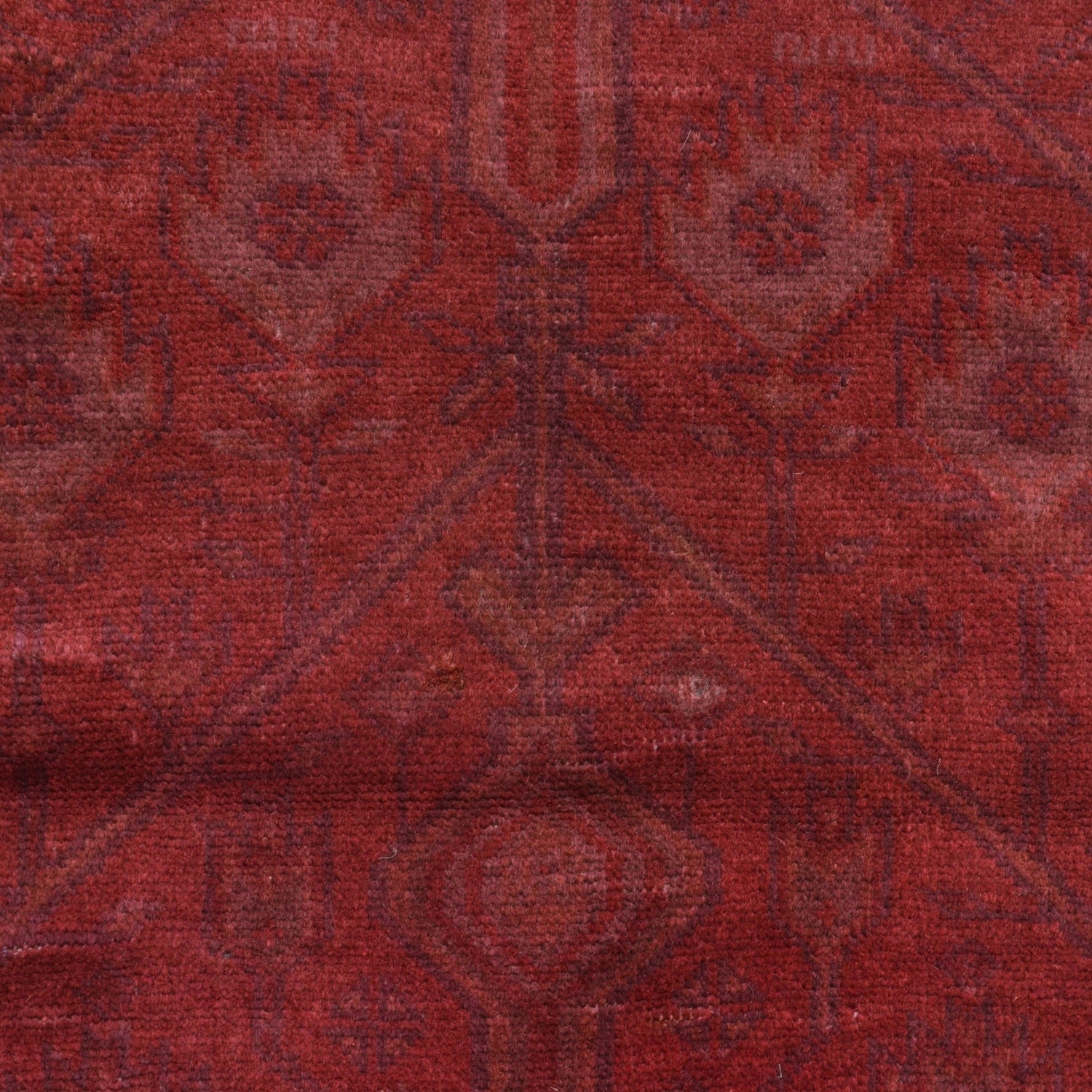 Red Overdyed Rug 4' 1 x 5' 4 (ft) - No. P26495
