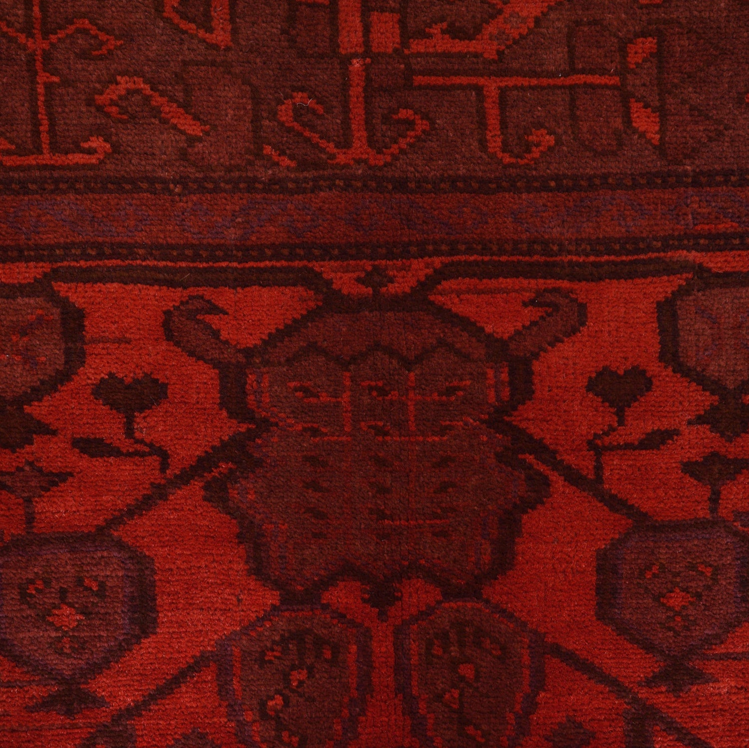 Red Overdyed Rug 3' 8 x 5' 2 (ft) - No. P26499