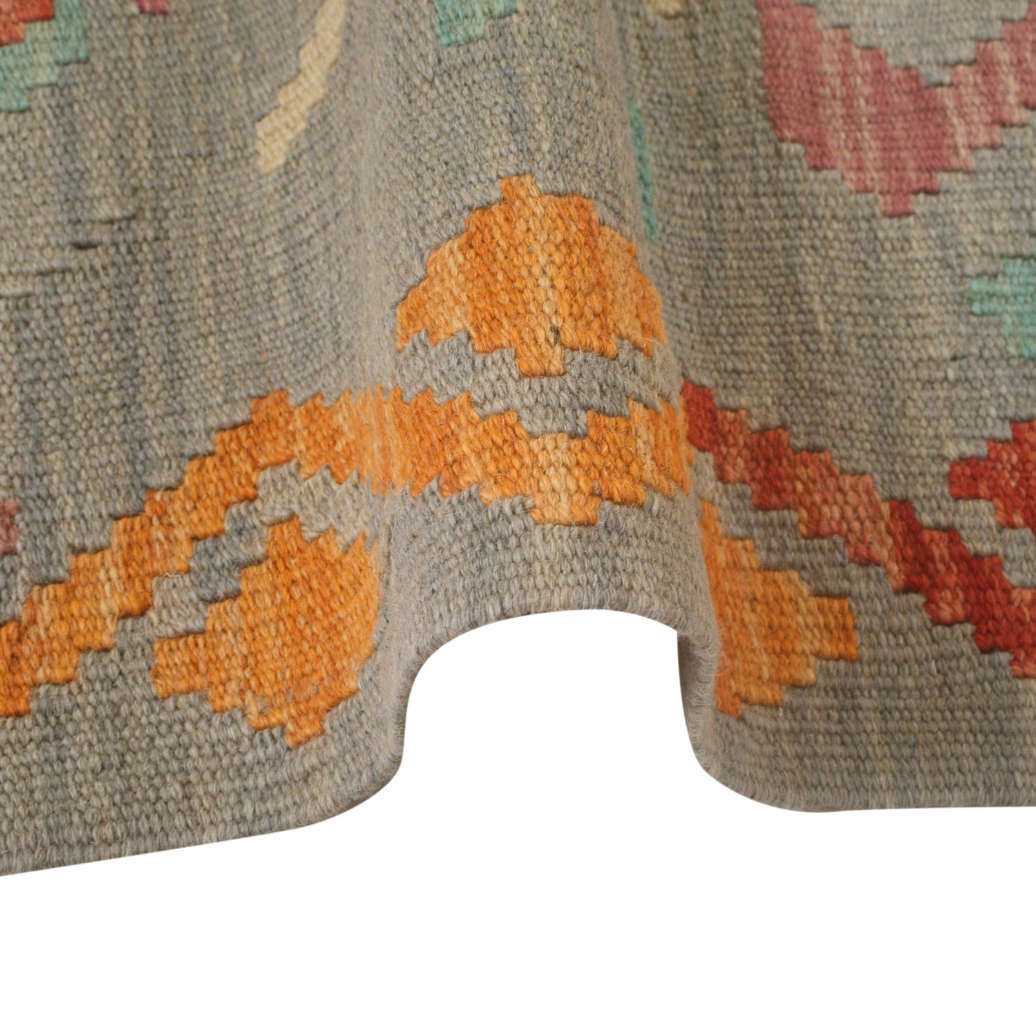 Handmade Vegetable Kelim 4' 1 x 5' 7 (ft) - No. P26862