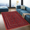 Red Mashwani Rug 4' 9" x 5' 11" (ft) - No. P28031