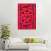 Pink Color War Rug 3' 5" x 4'10" (ft) - No. P28035