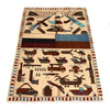 Handmade War Rug 3' 4" x 4' 11" (ft) - No. P28036