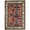 Hand Knotted War Rug 3' 5" x 4' 11" (ft) - No. P28038