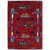 Red Color War Rug 3' 5" x 4' 10" (ft) - No. P28041