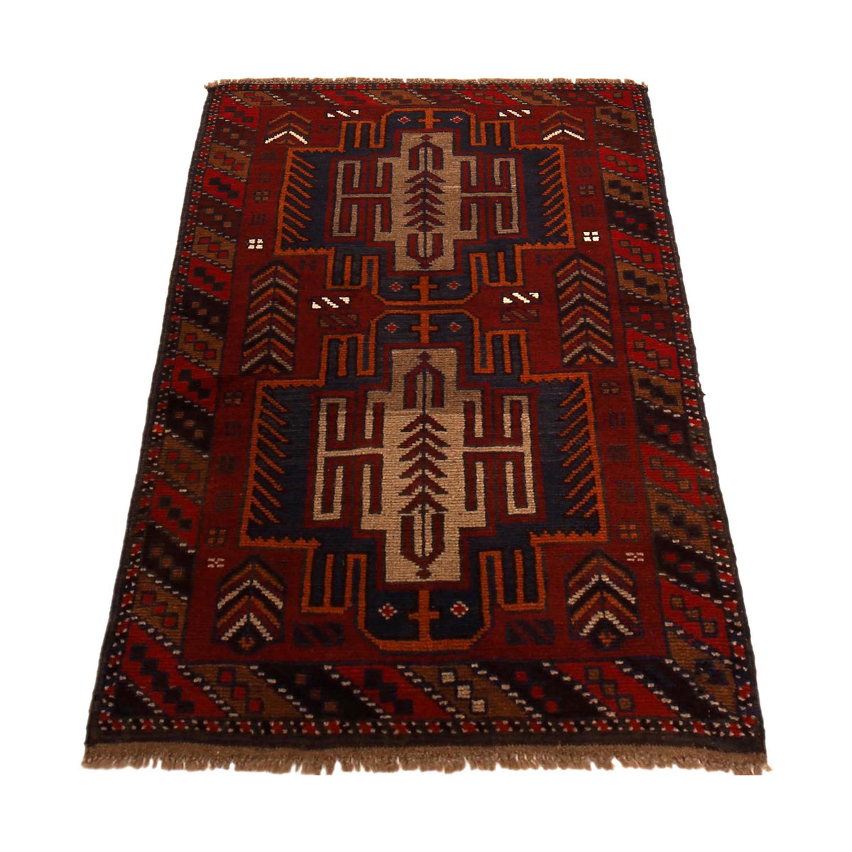 Baloch Wool Tribal Afghan Hand-knotted Wool 3x5 Rug