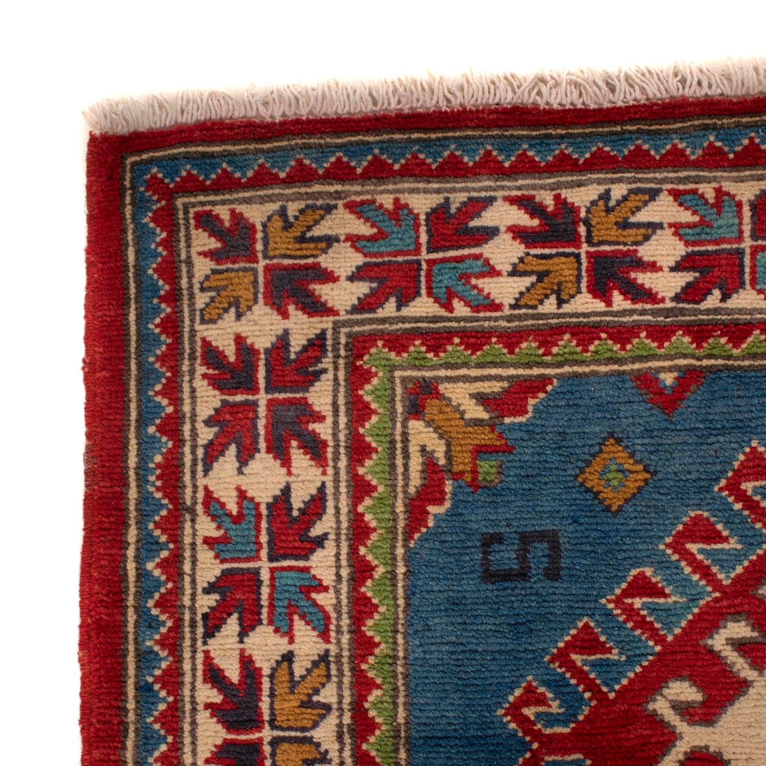 Blue Kazak Rug 3' 3" x 4' 8" (ft) - No. P34045