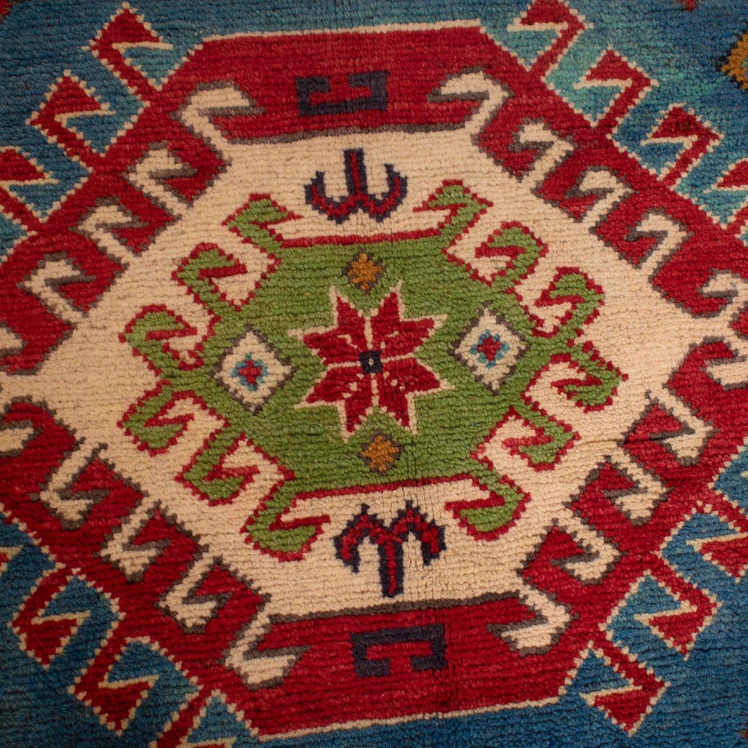 Blue Kazak Rug 3' 3" x 4' 8" (ft) - No. P34045