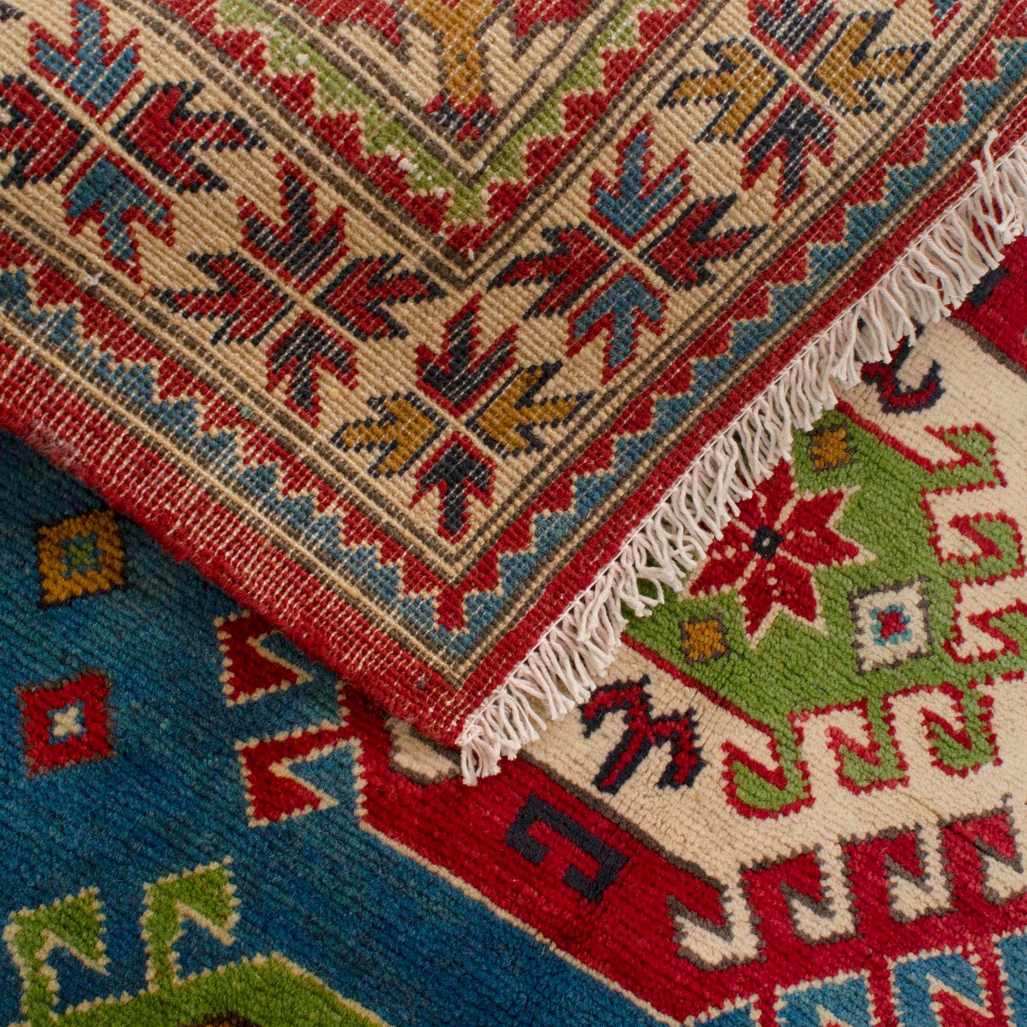 Blue Kazak Rug 3' 3" x 4' 8" (ft) - No. P34045