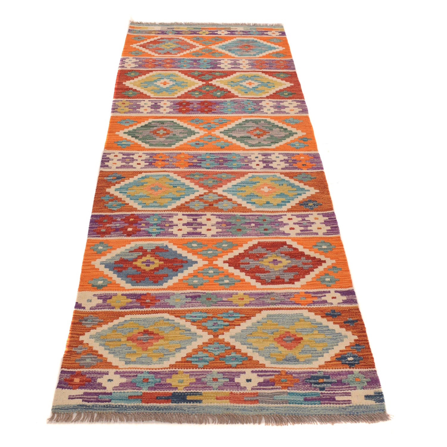 Vegetable Kelim Runner 2' 4" x 7' 8" (ft) - No. P34248