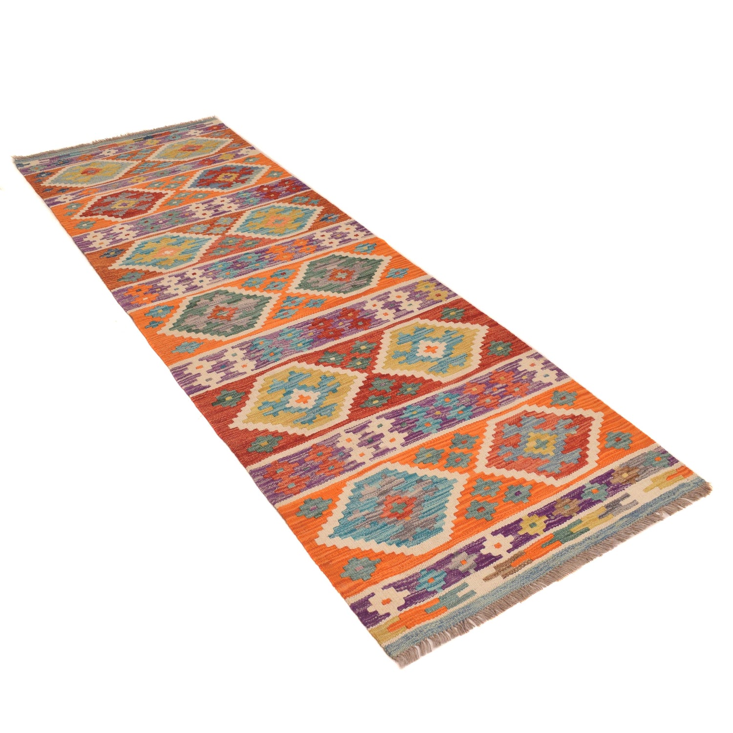 Vegetable Kelim Runner 2' 4" x 7' 8" (ft) - No. P34248